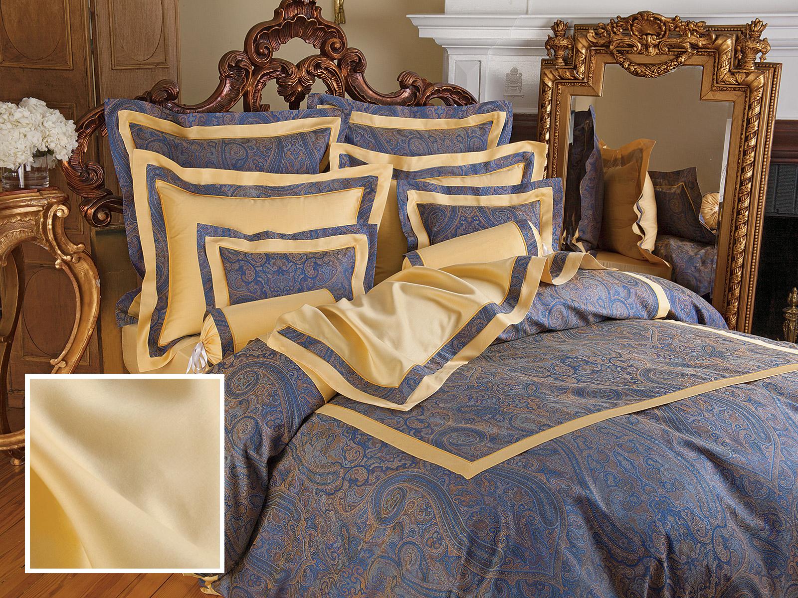 Richelieu Fitted Sheets,Fitted Gold Sateen (Twin )
