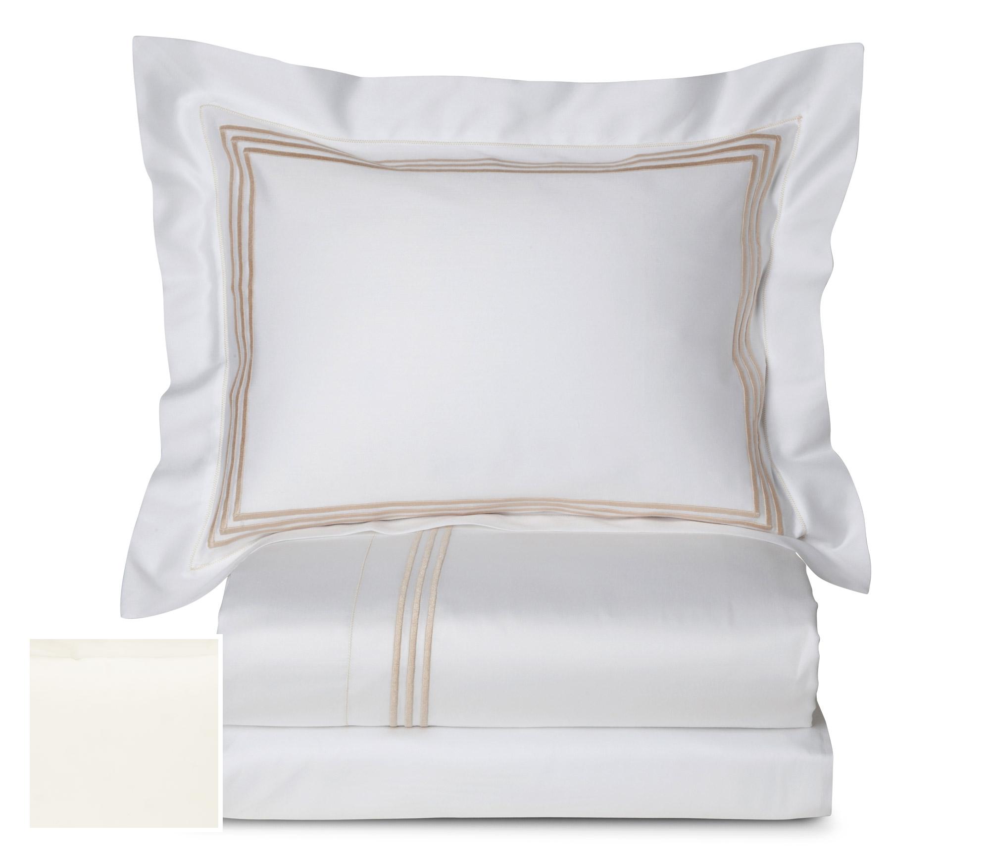 Hampton Court Fitted Sheets,Fitted Ivory Sateen (Twin )