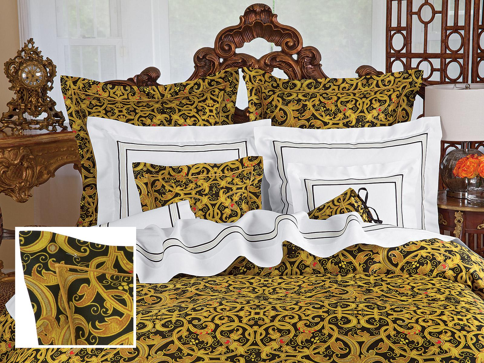 Paisley Whirl Fitted Sheets,Gold (Twin )