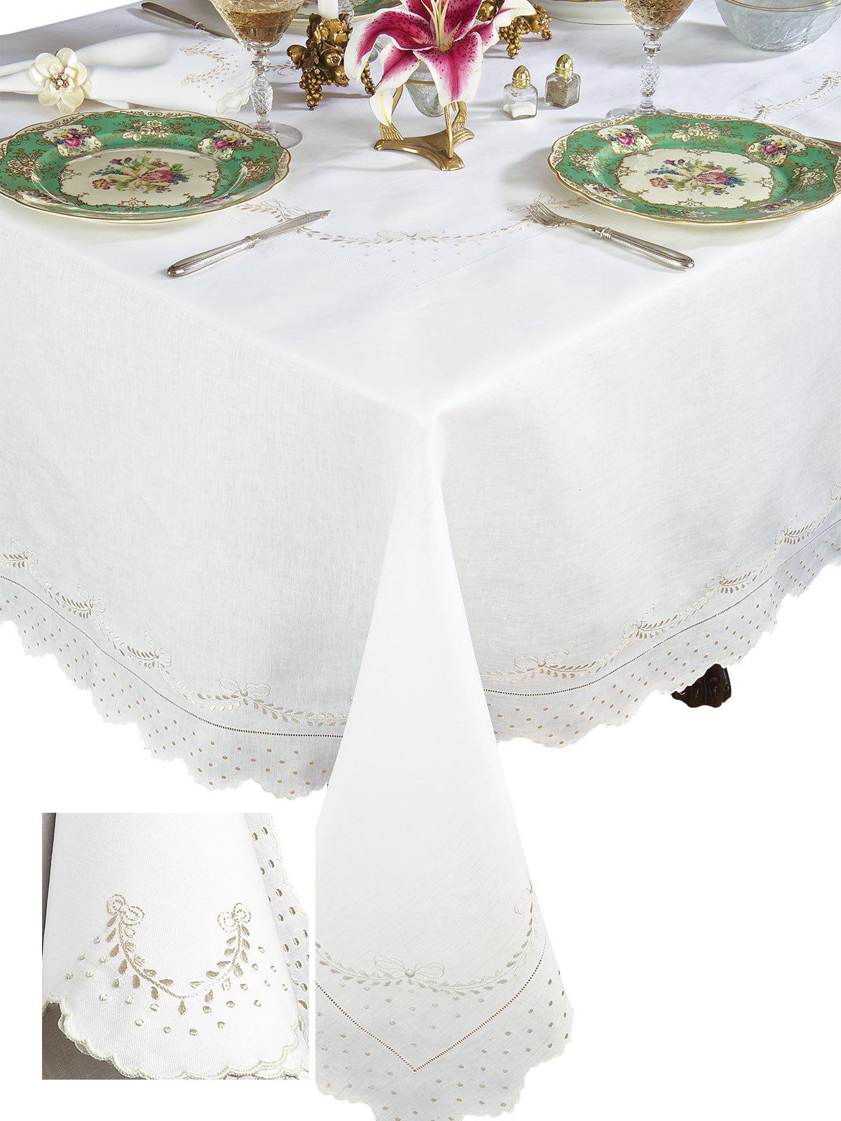 Crescente Tablecloths, Beige (70 X 126)