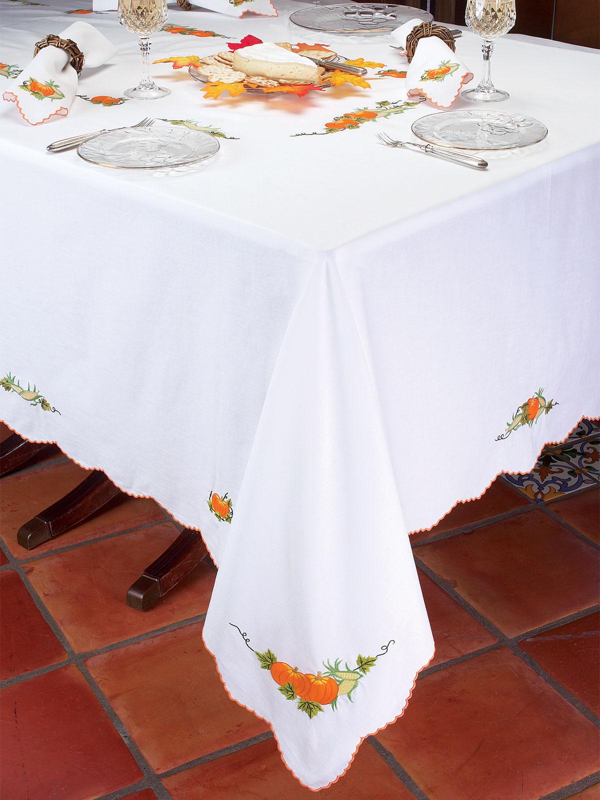 Harvest Tablecloths Tablecloths, White (70 Round)