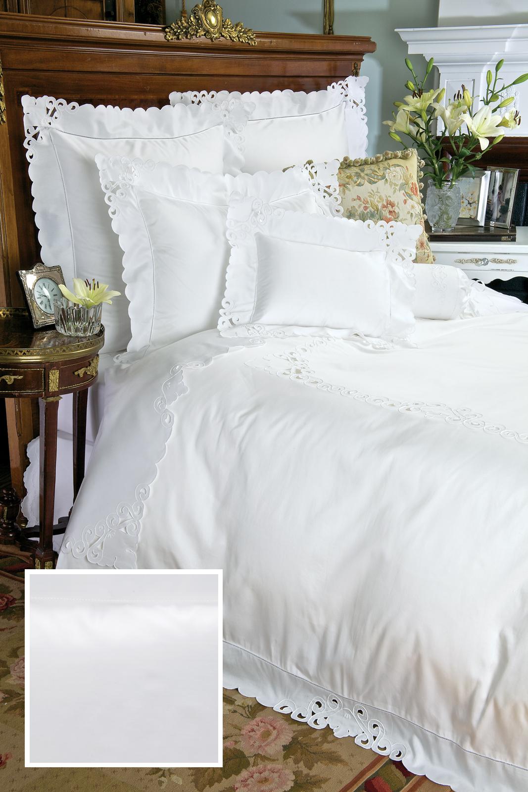 Amorosa Fitted Sheets,Fitted White Sateen (Full )