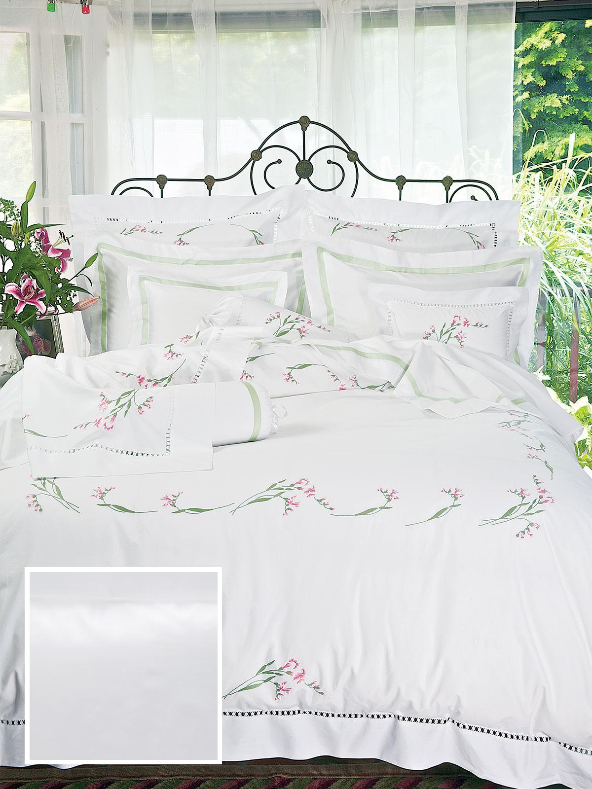 Pastille Fitted Sheets,Fitted White Sateen (Full )