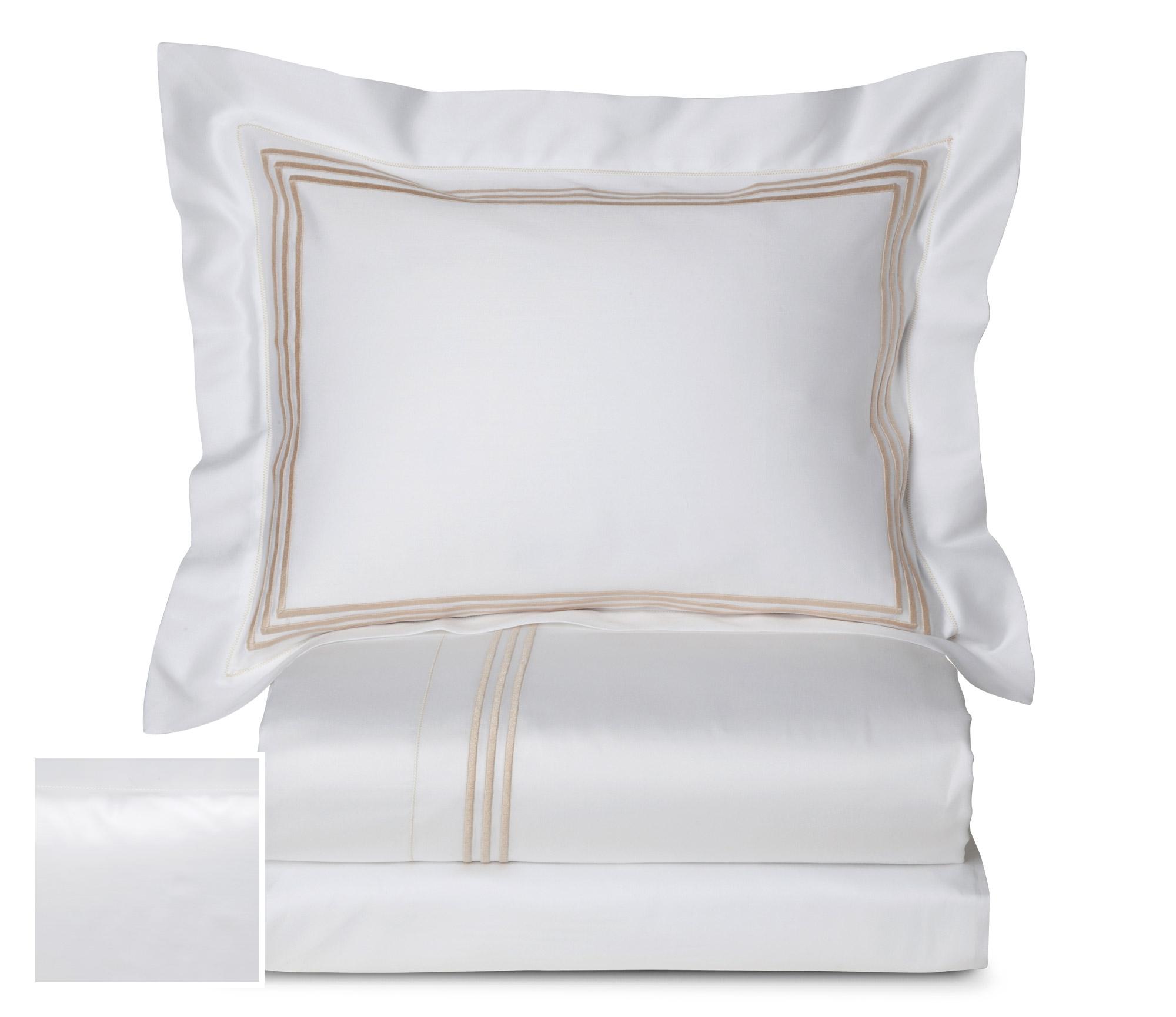 Hampton Court Fitted Sheets,Fitted White Sateen (Full )