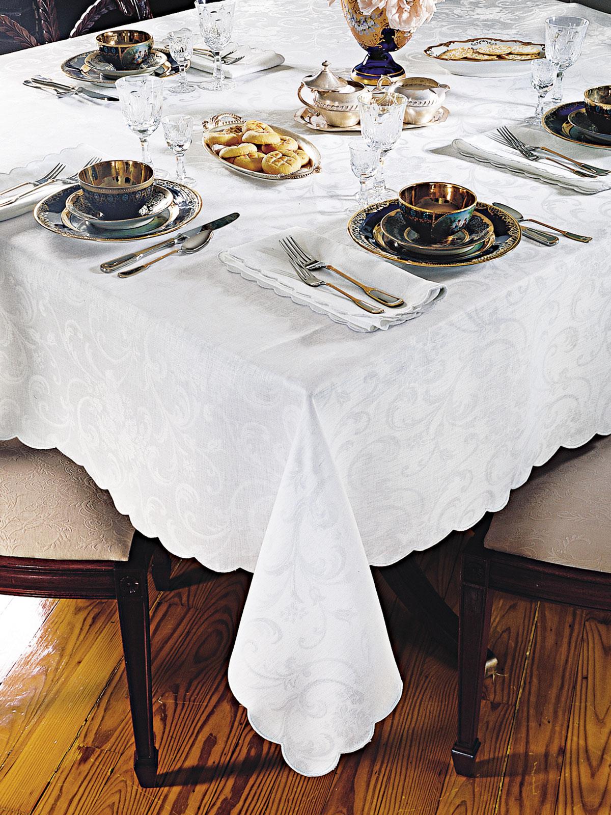 Armonia Tablecloth Tablecloths, White (70 X 144)