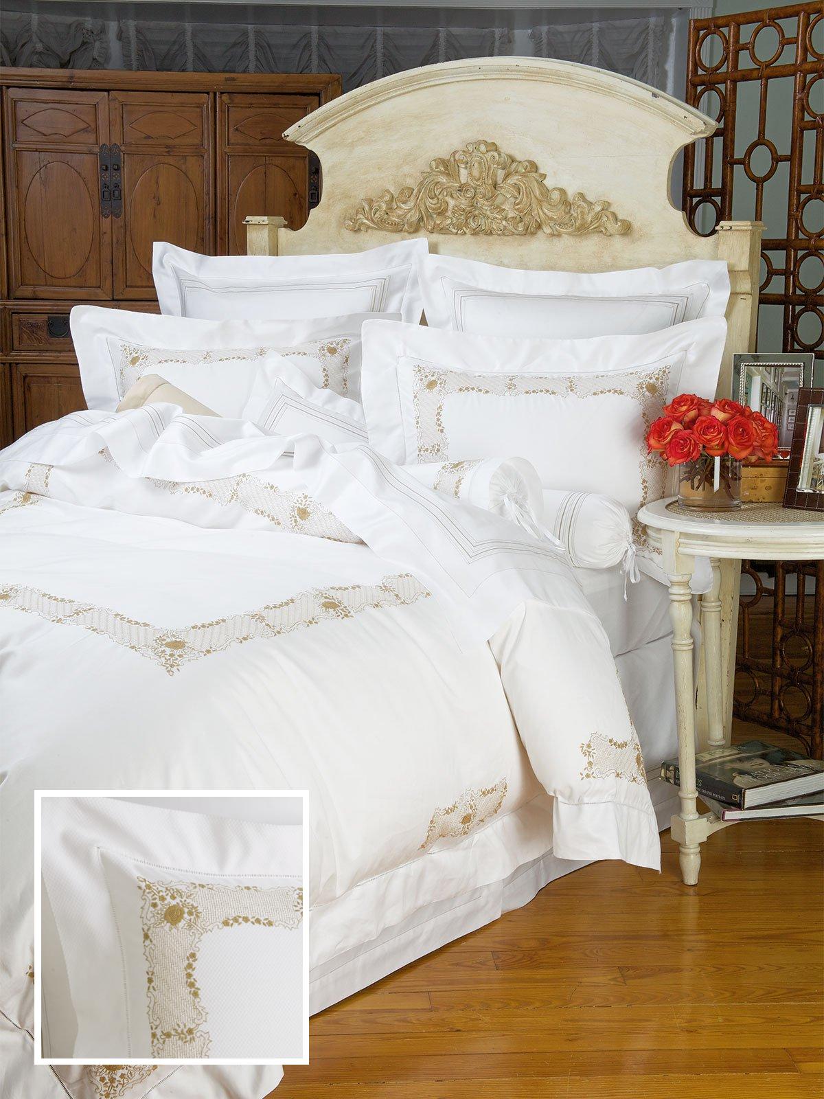 Palacio Royale Fitted Sheets,Beige (King )