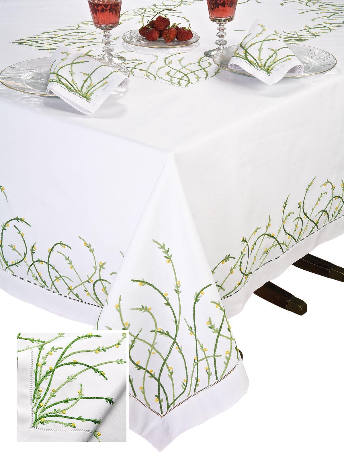Jardin D'Amour Cocktail Napkins, White (Set of 6)