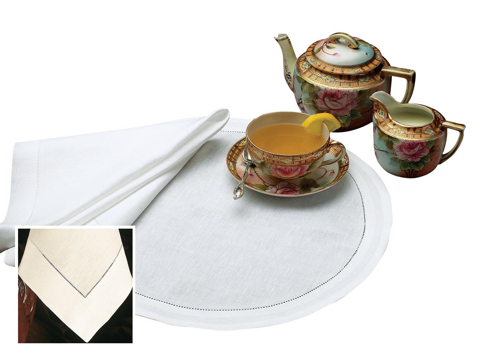 Marbella Placemats (Round), Cream (1 Dozen)