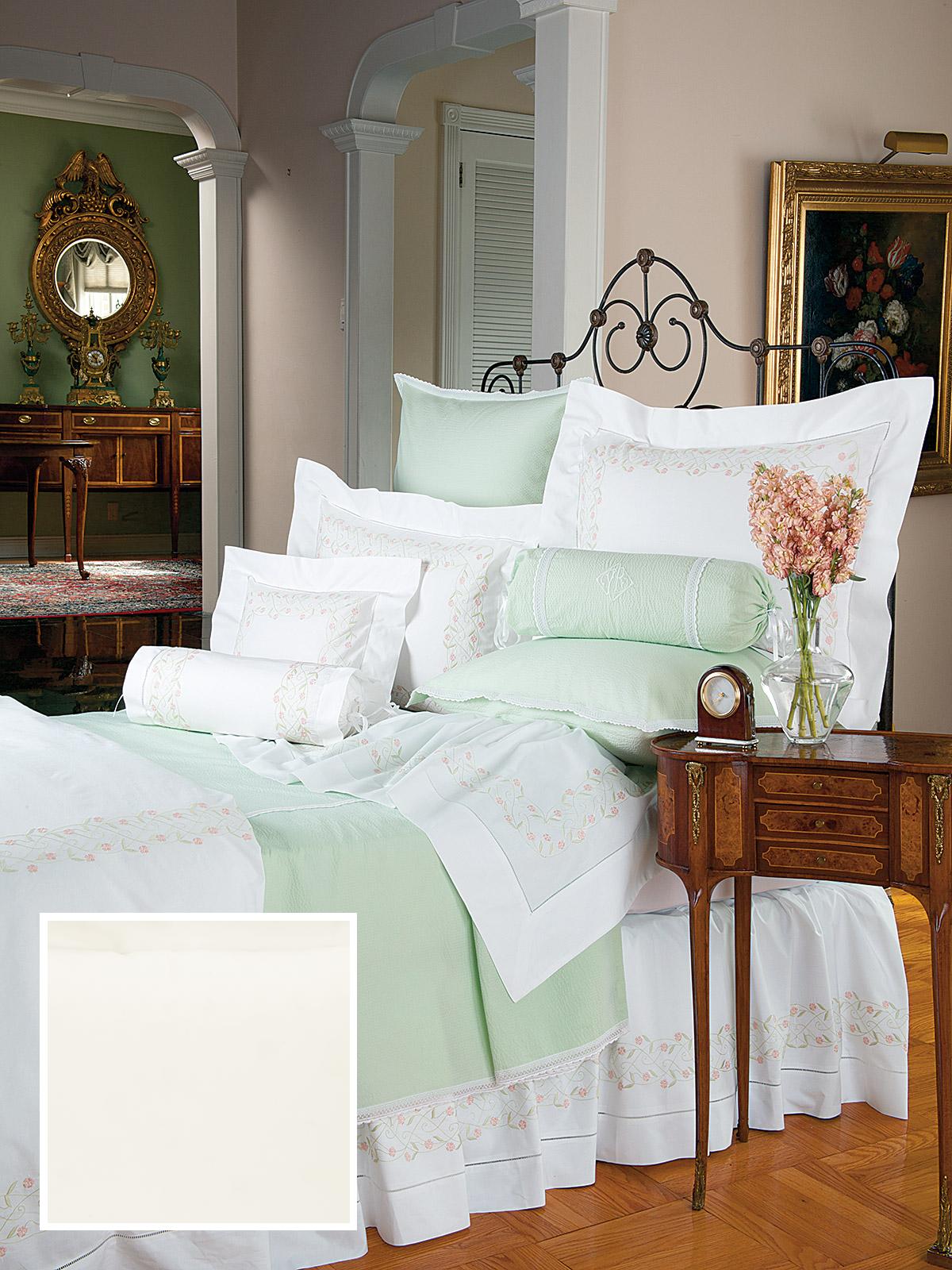 Sawyer Fitted Sheets,Fitted Ivory Sateen (Full )