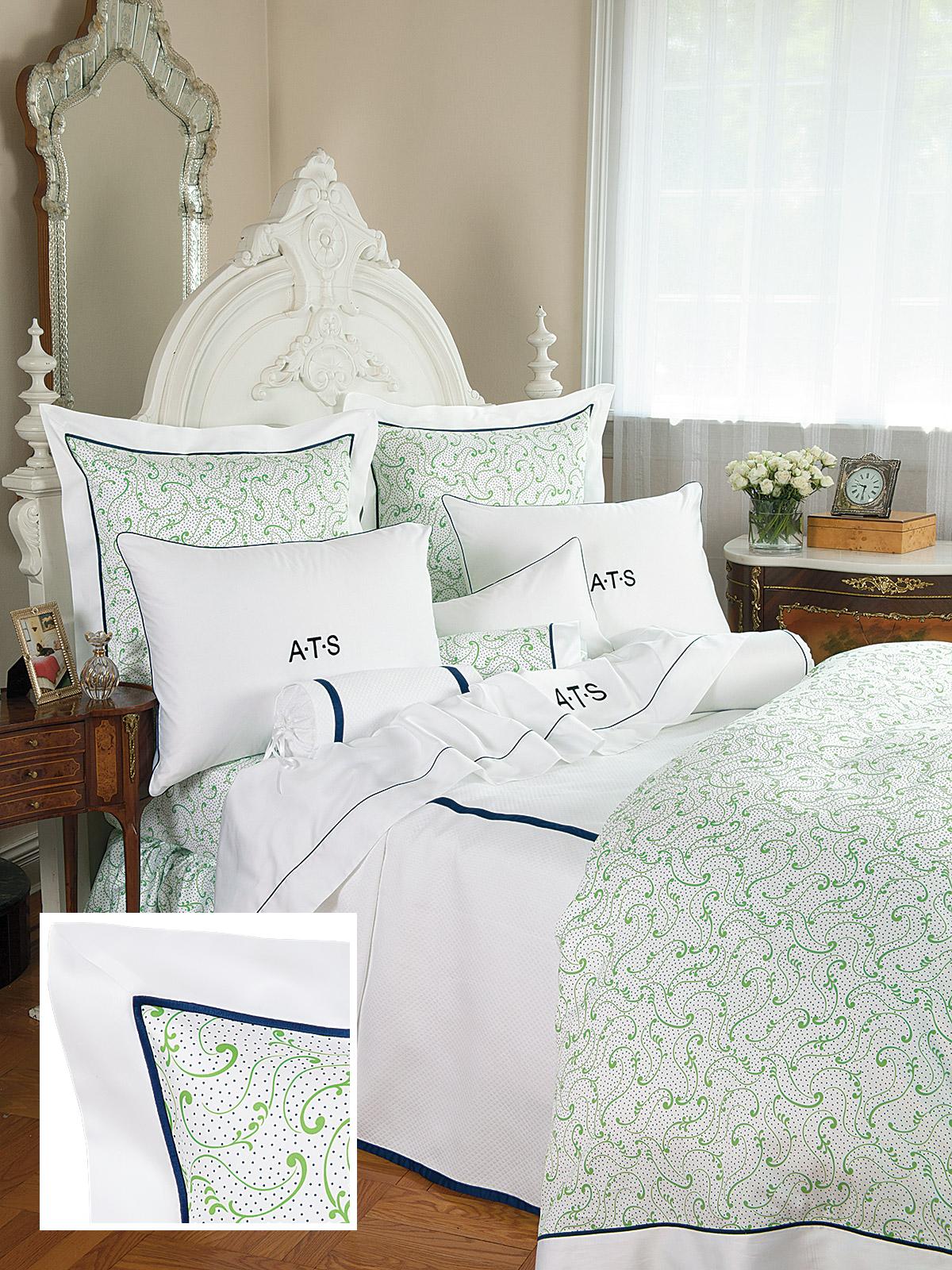 Hanover Flat Sheets,Green (King )