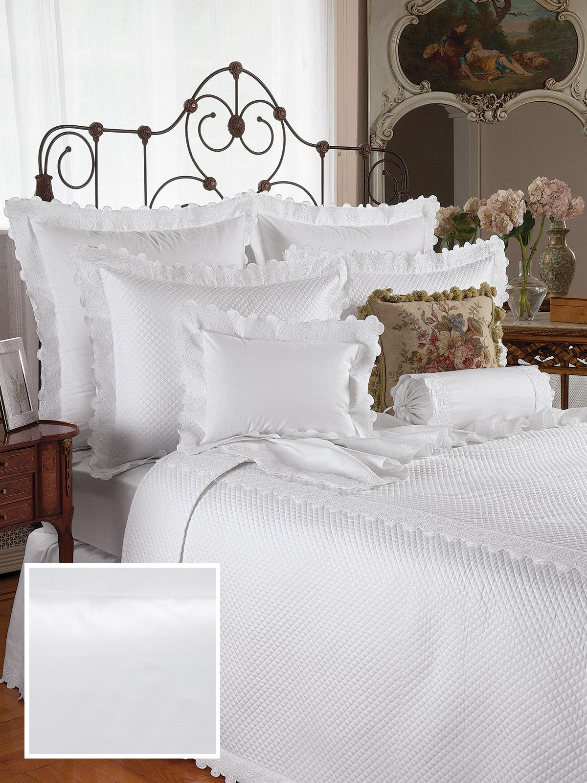 Dover Fitted Sheets,Fitted White Sateen (Queen )