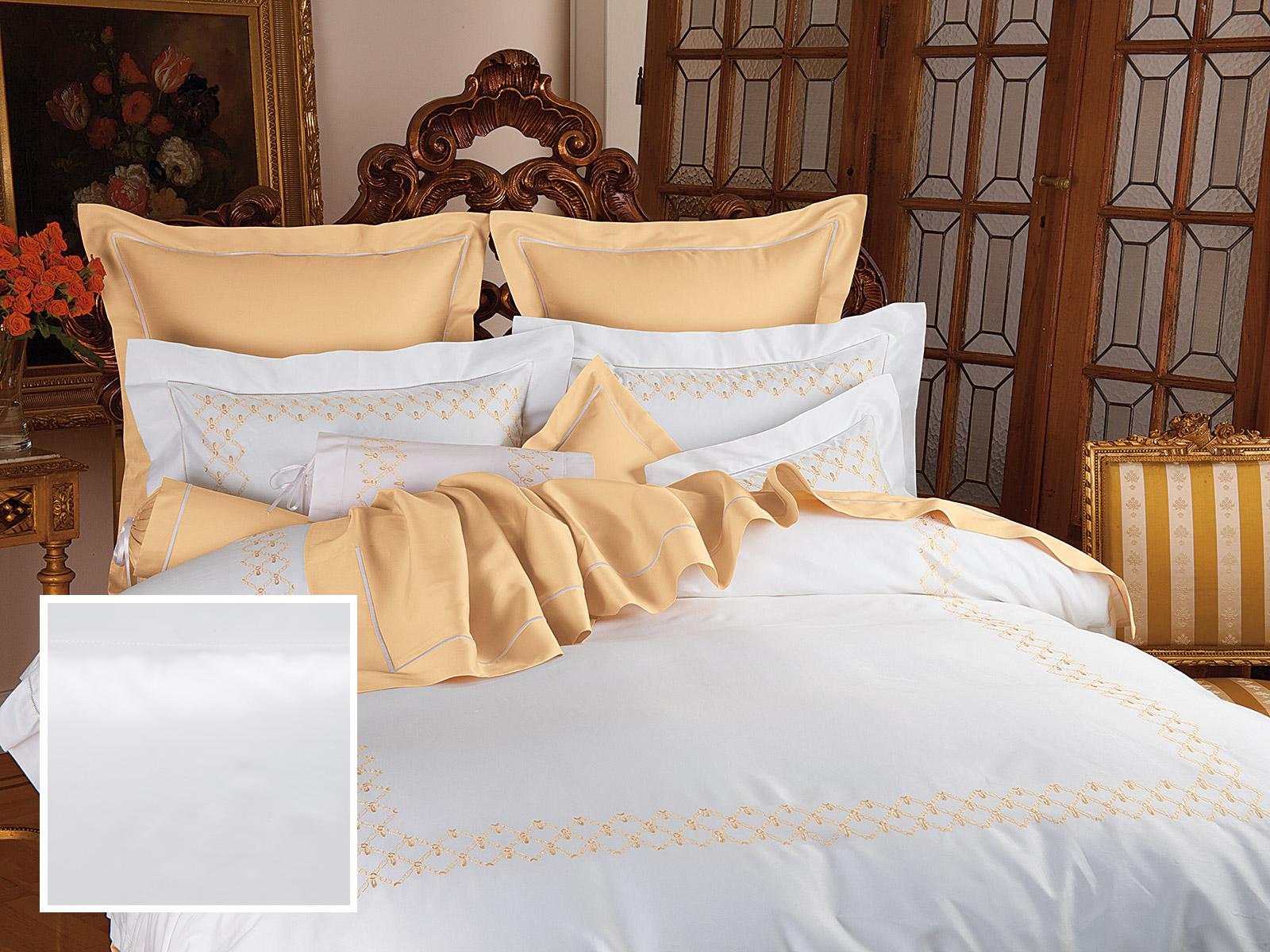 Aurora Fitted Sheets,Fitted White Sateen (King )