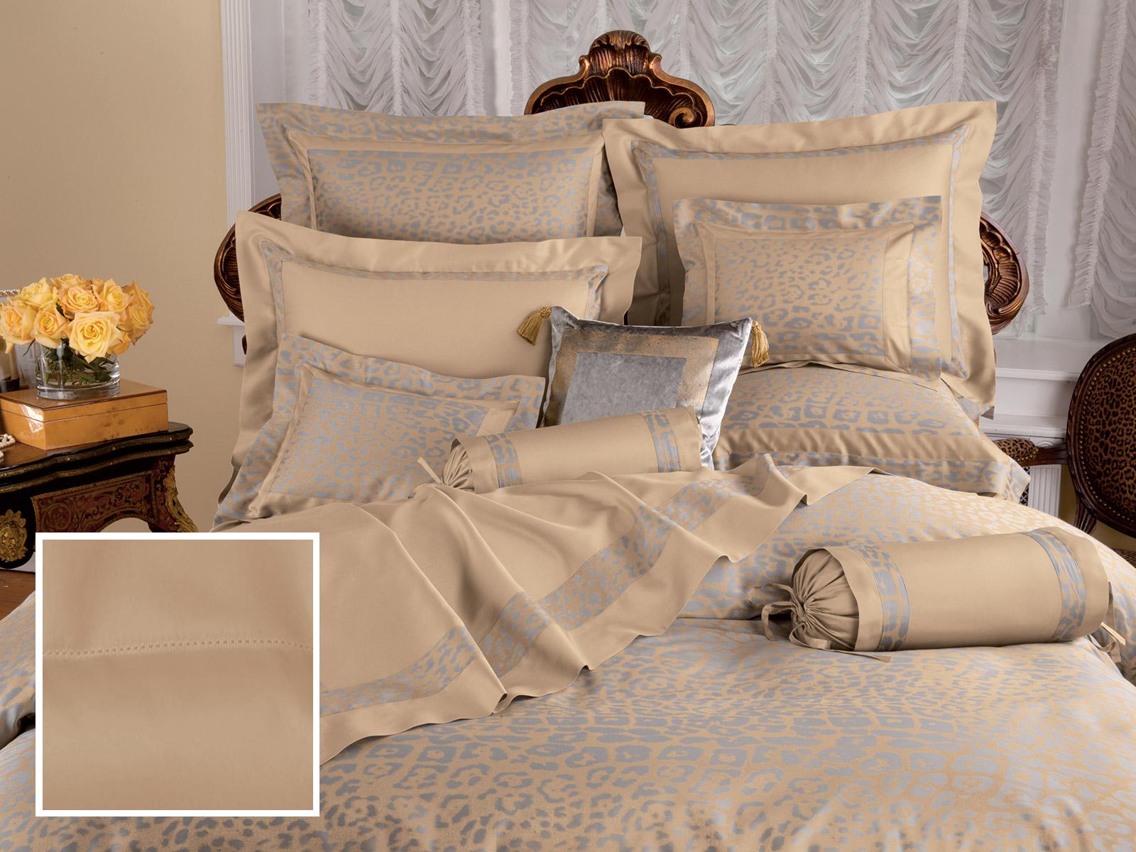 Cheetah Fitted Sheets,Fitted Cheetah Gold Sateen (Twin )