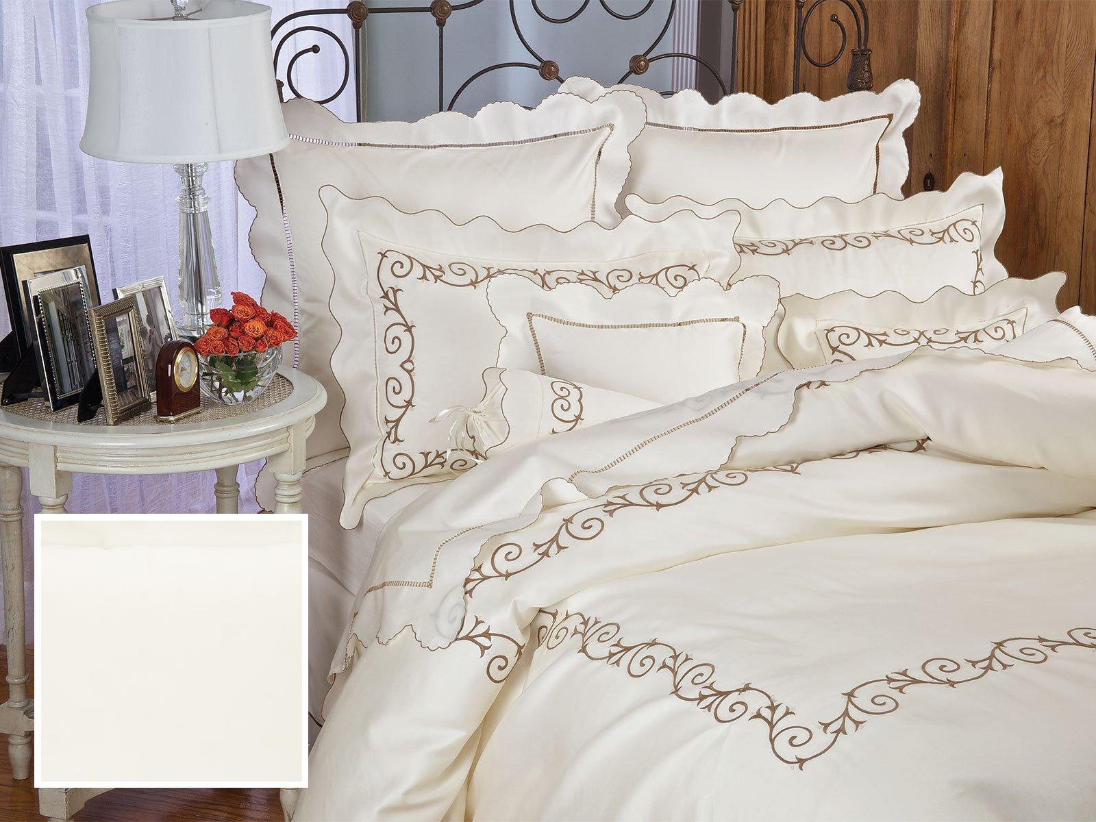 Sonata Fitted Sheets,Fitted Ivory Sateen (King )