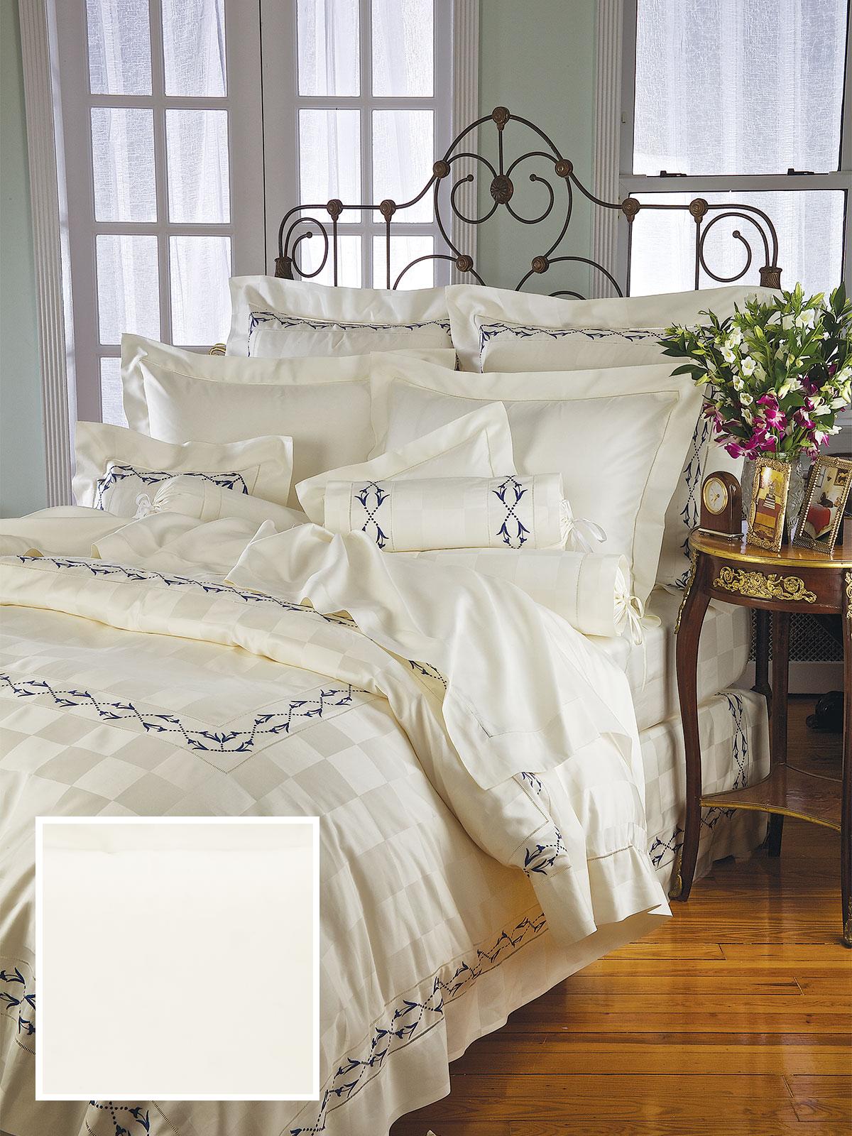 Hollandia Fitted Sheets,Fitted Ivory Sateen (Twin )