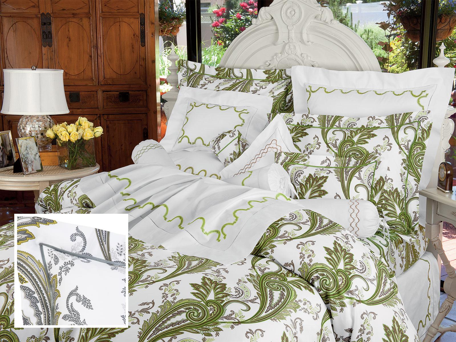 Paisley Art Sheet Sets Plus,Gray (Full )