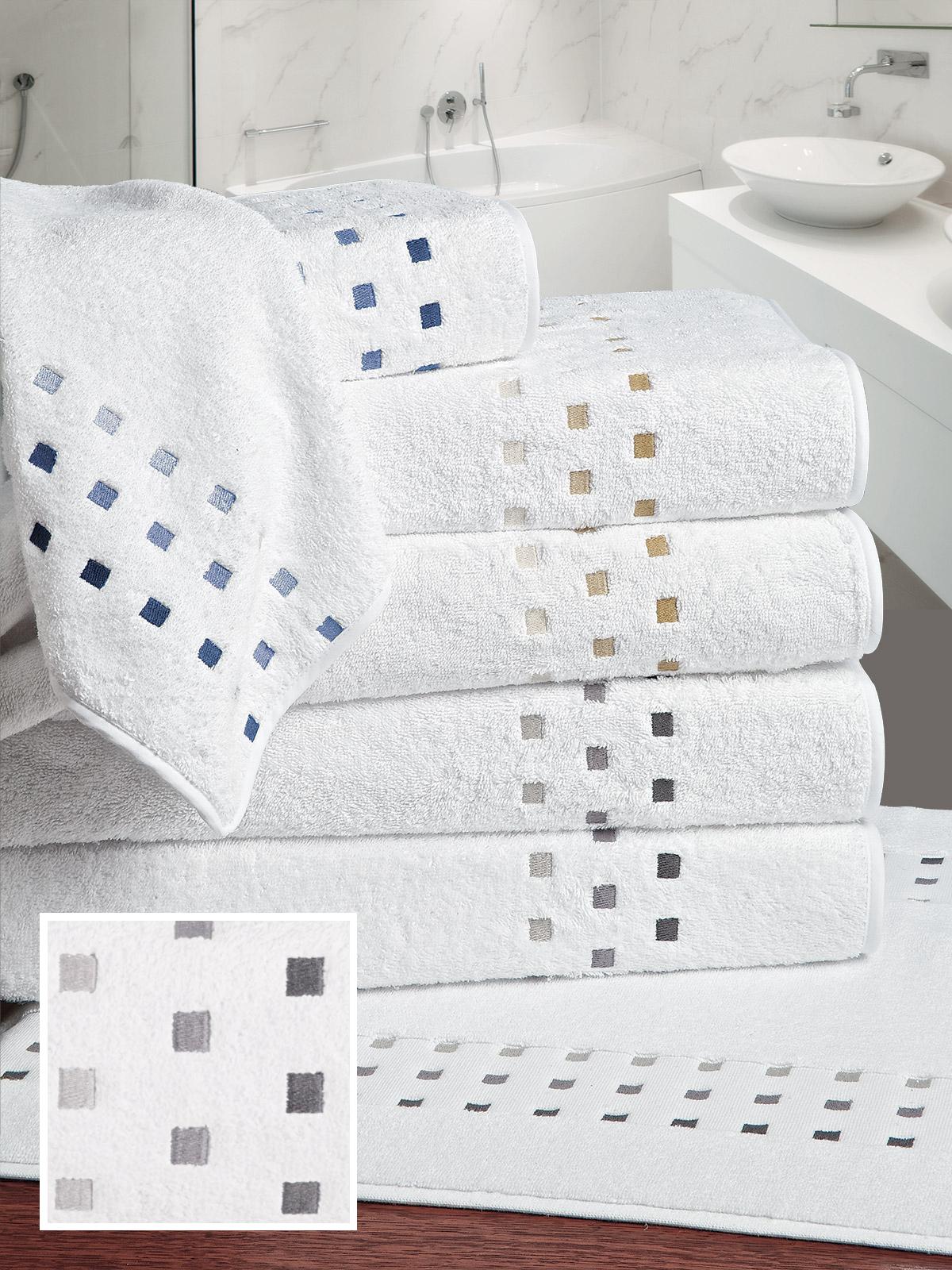 Trafalgar Square Bath Bath Set,Gray (Ranch (2 Bath,2 Hand,4 Wash,1 Mat))