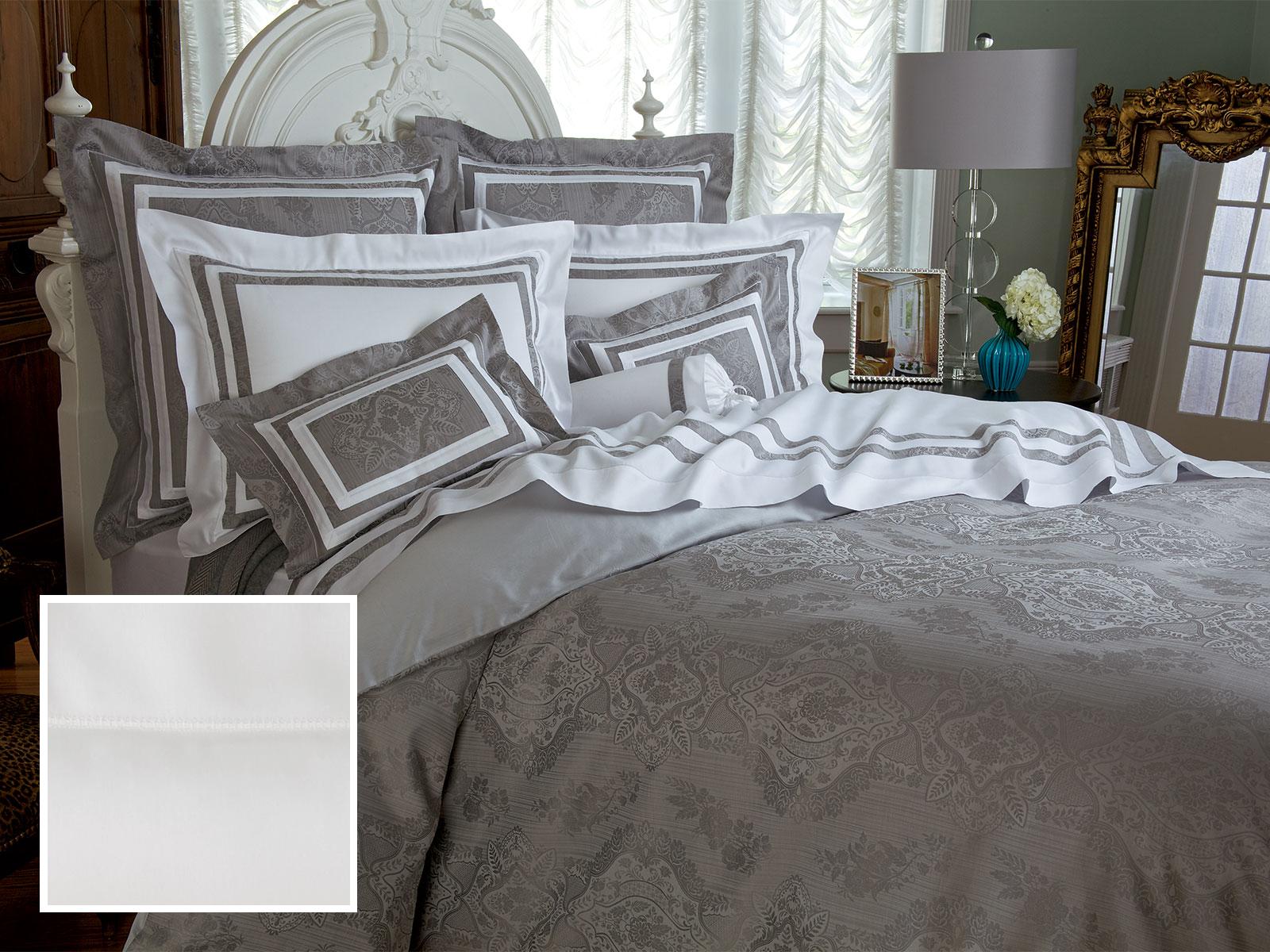 Leopardi Fitted Sheets,Fitted Gray Sateen (Full )