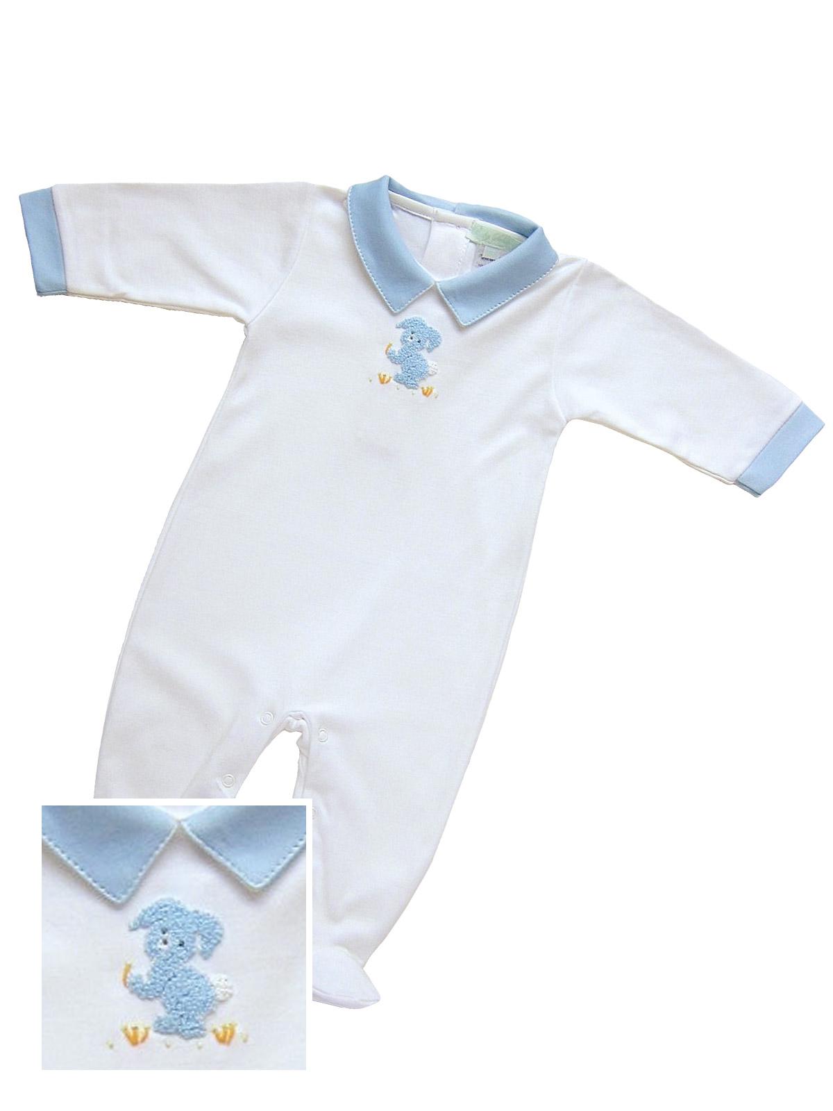 Oscar - Hand Embroidered Jumpsuit Hand Embroidered Jumpsuit, Blue (12M)