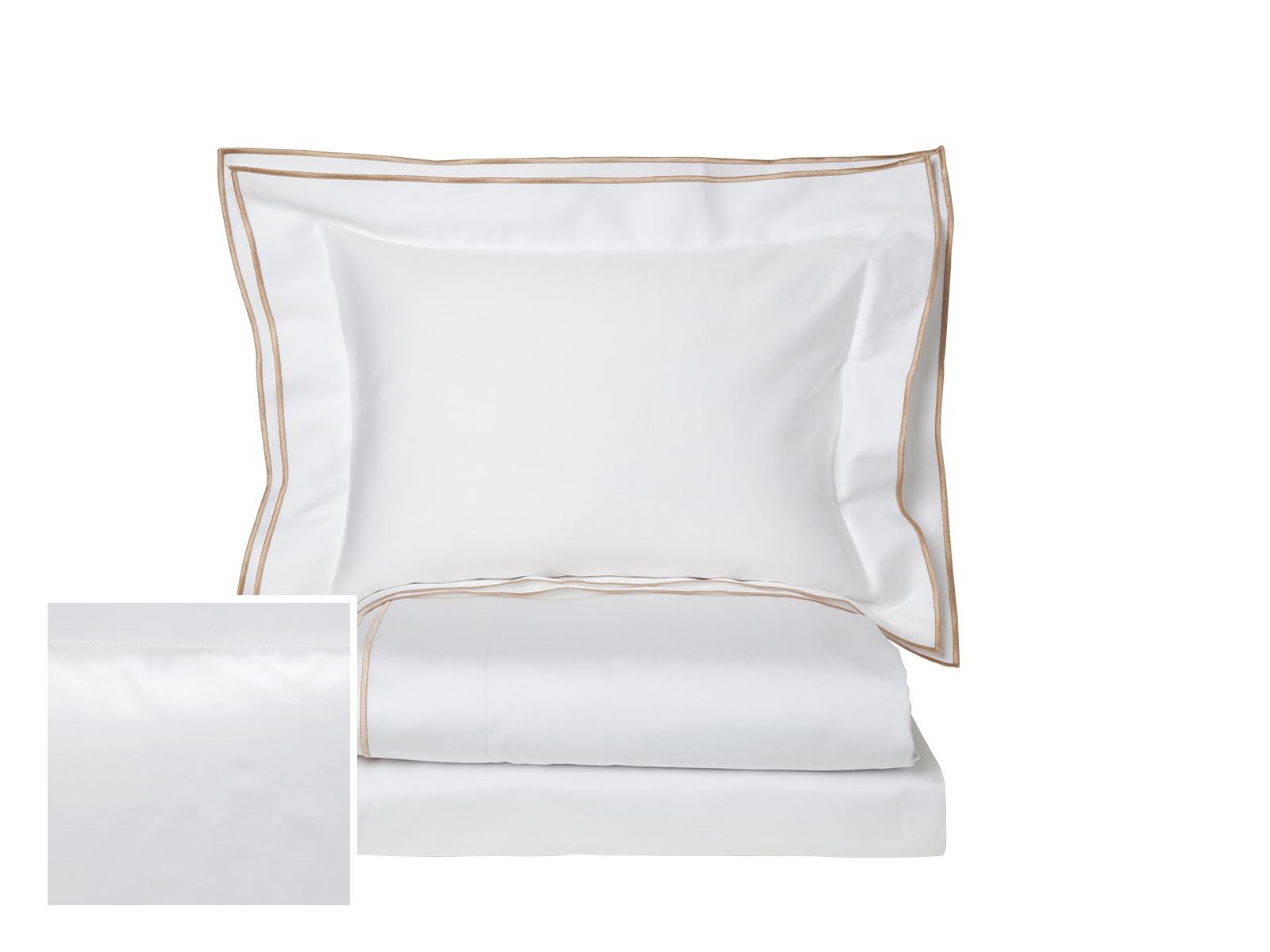 Vanity Fitted Sheets,Fitted White Sateen (King )