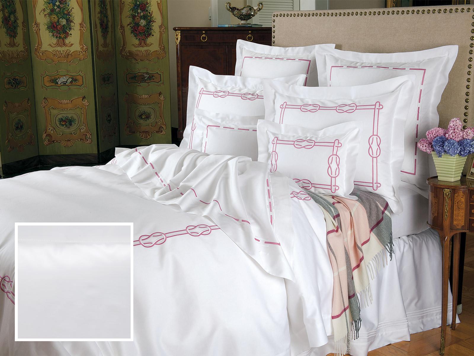 Amore Nautico Fitted Sheets,Fitted White Sateen (Full )