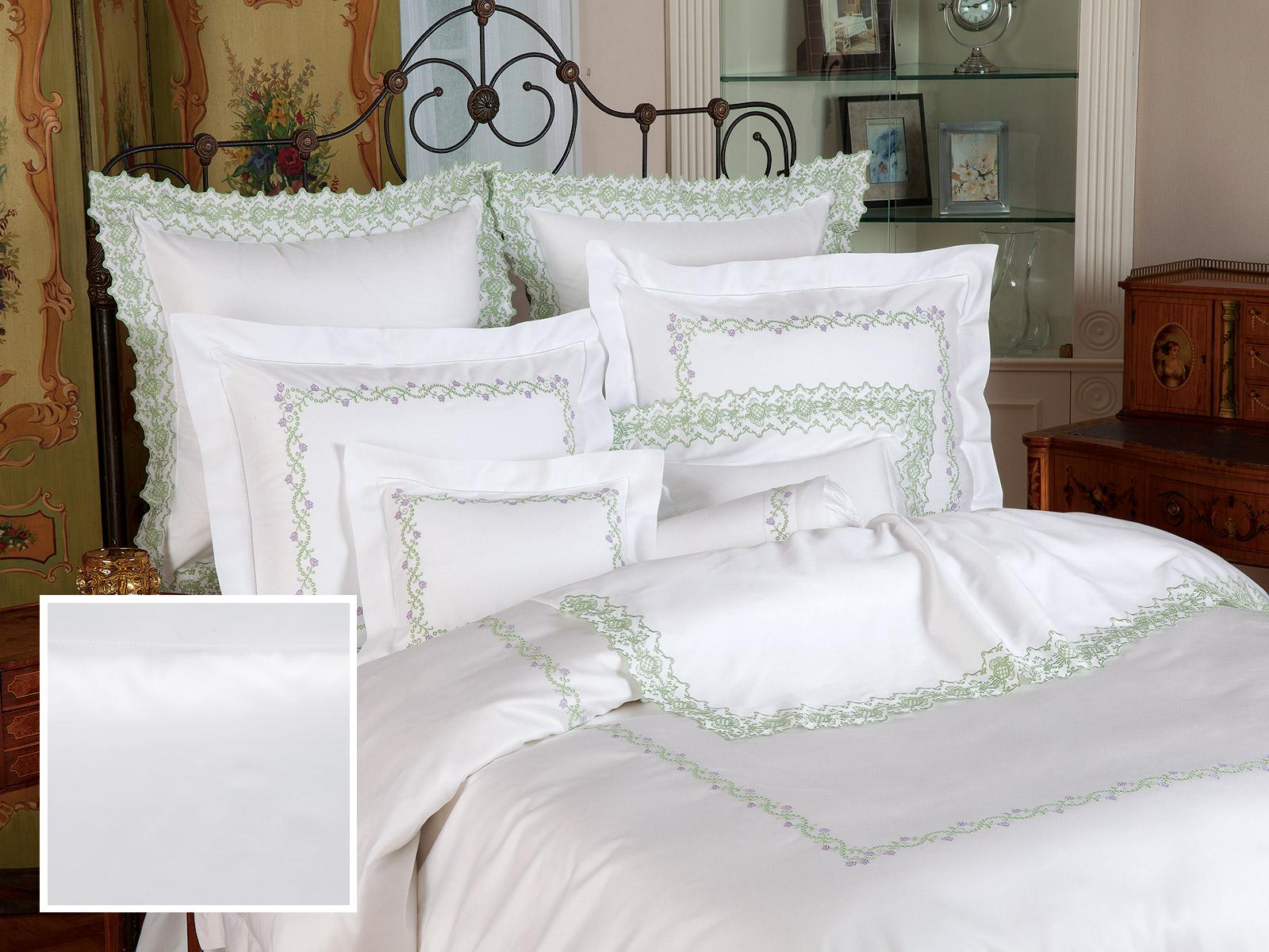 Dutch Tulips Fitted Sheets,Fitted White Sateen (King )