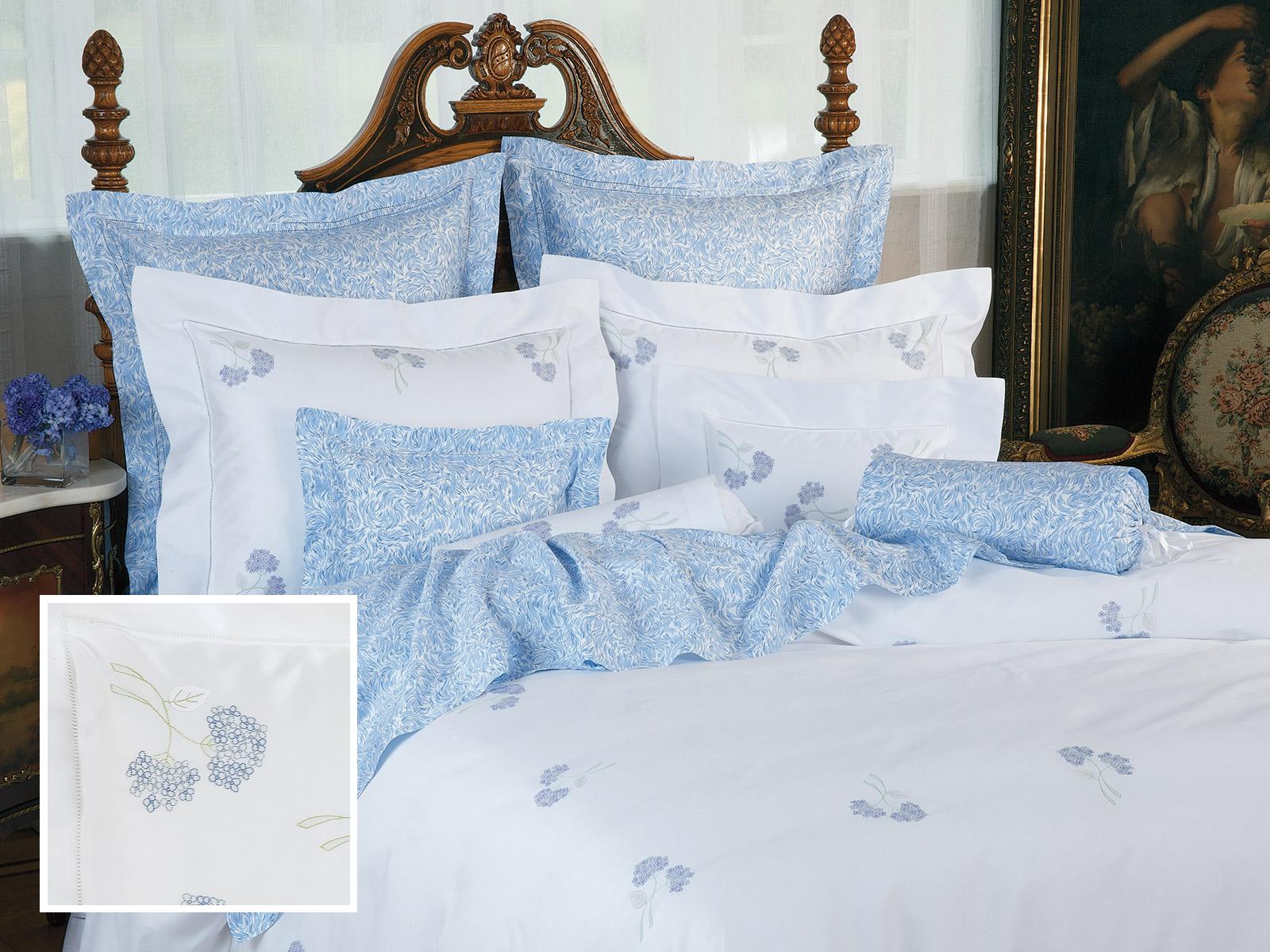 Hydrangea Blossoms Sheet Sets,Blue (Full )