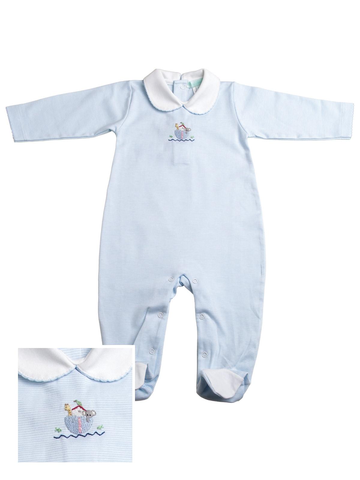 Ryan - Noah’s Ark Jumpsuit Baby Jumpsuit, Blue (6M)