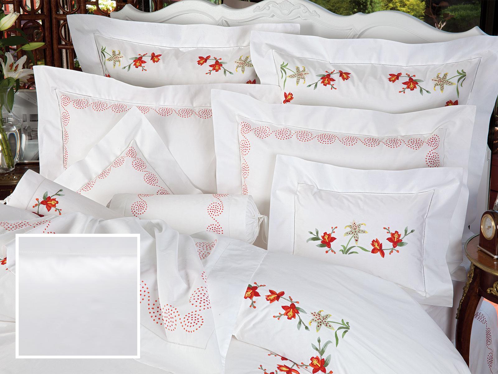 Illusion Bedding Fitted Sheets,Fitted White Sateen (Full )