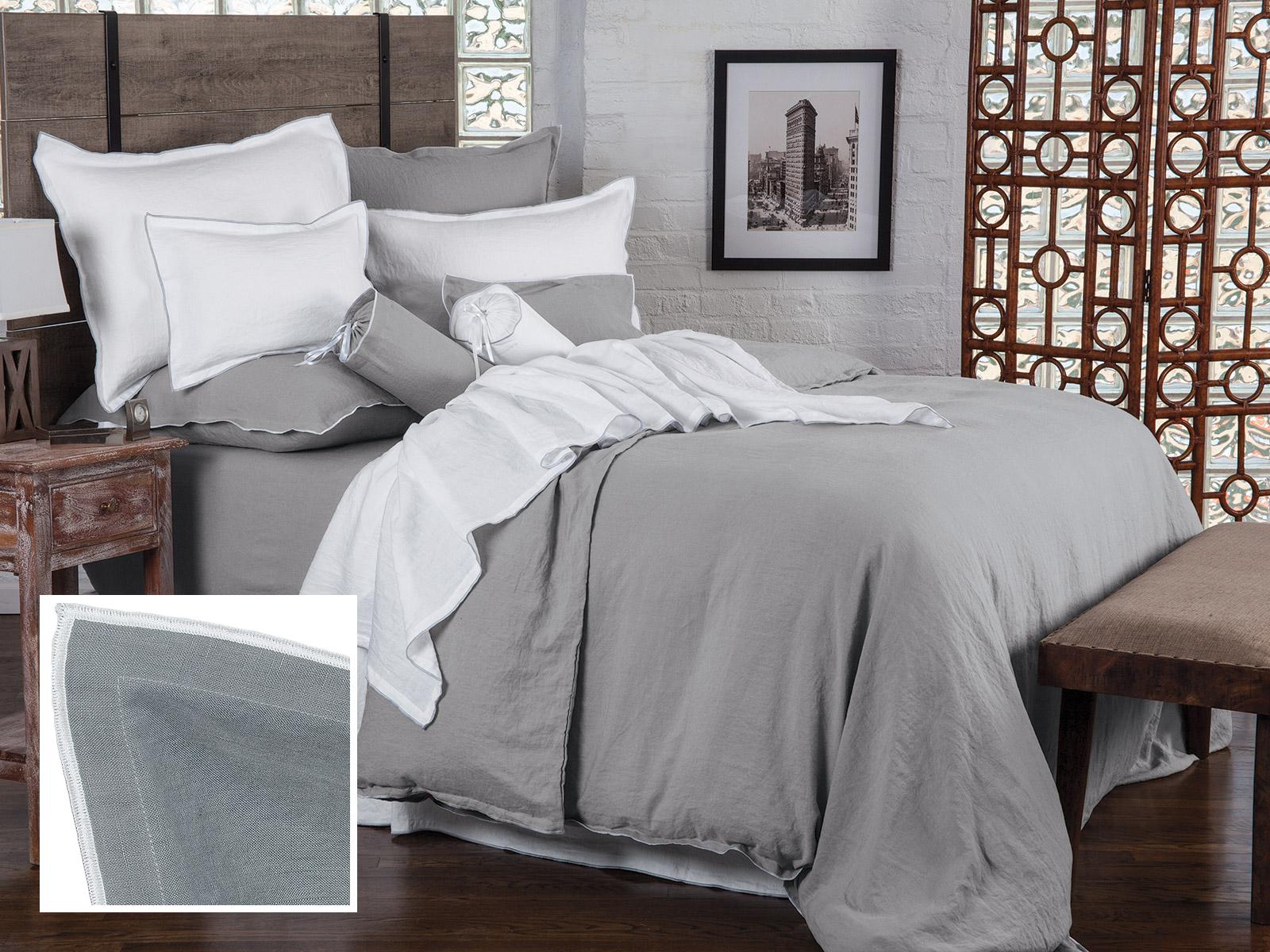 Brooklyn Duvet Covers Gray With White (King,each)