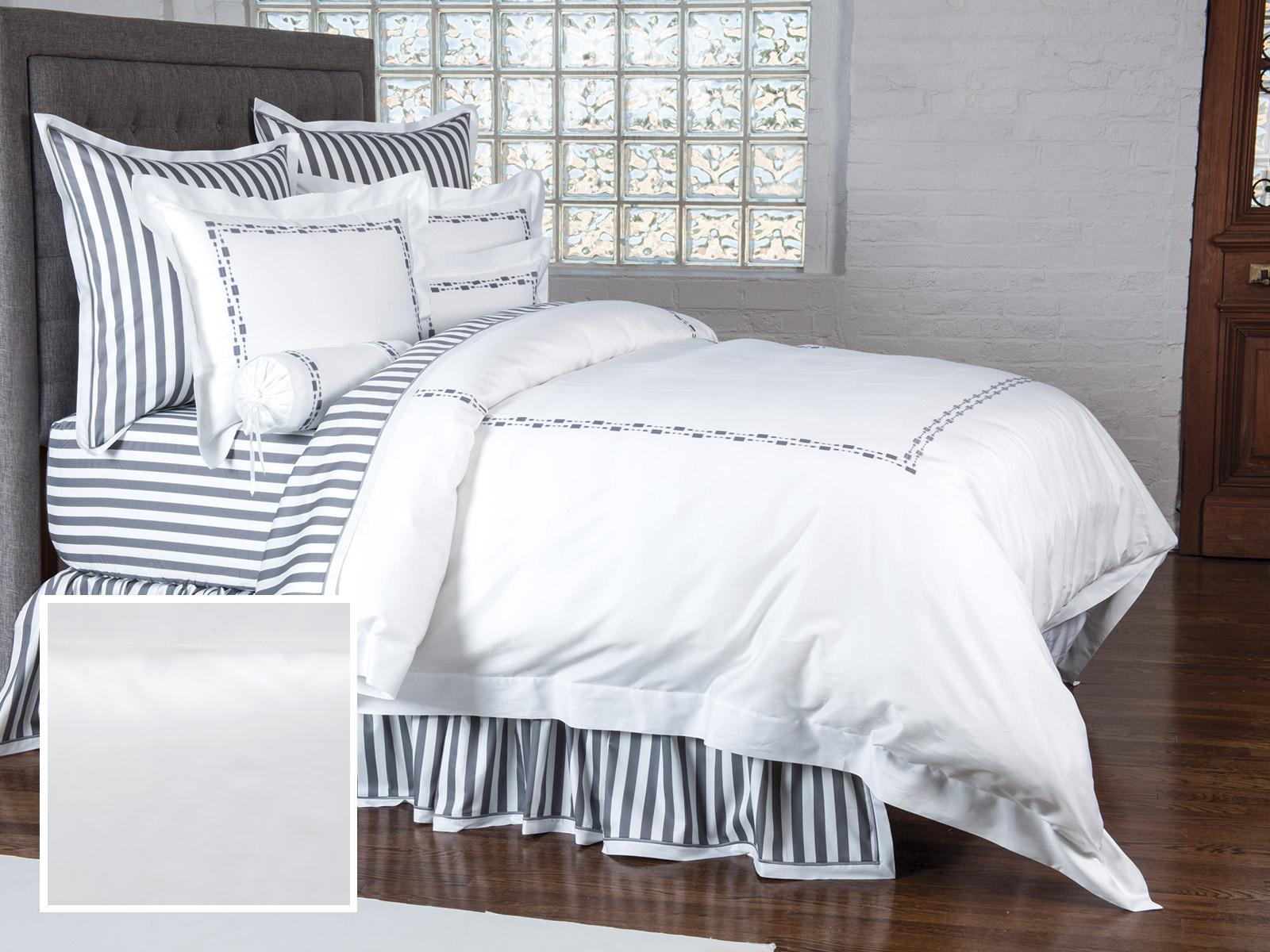 Cityscape Fitted Sheets,Fitted White Sateen (Queen )
