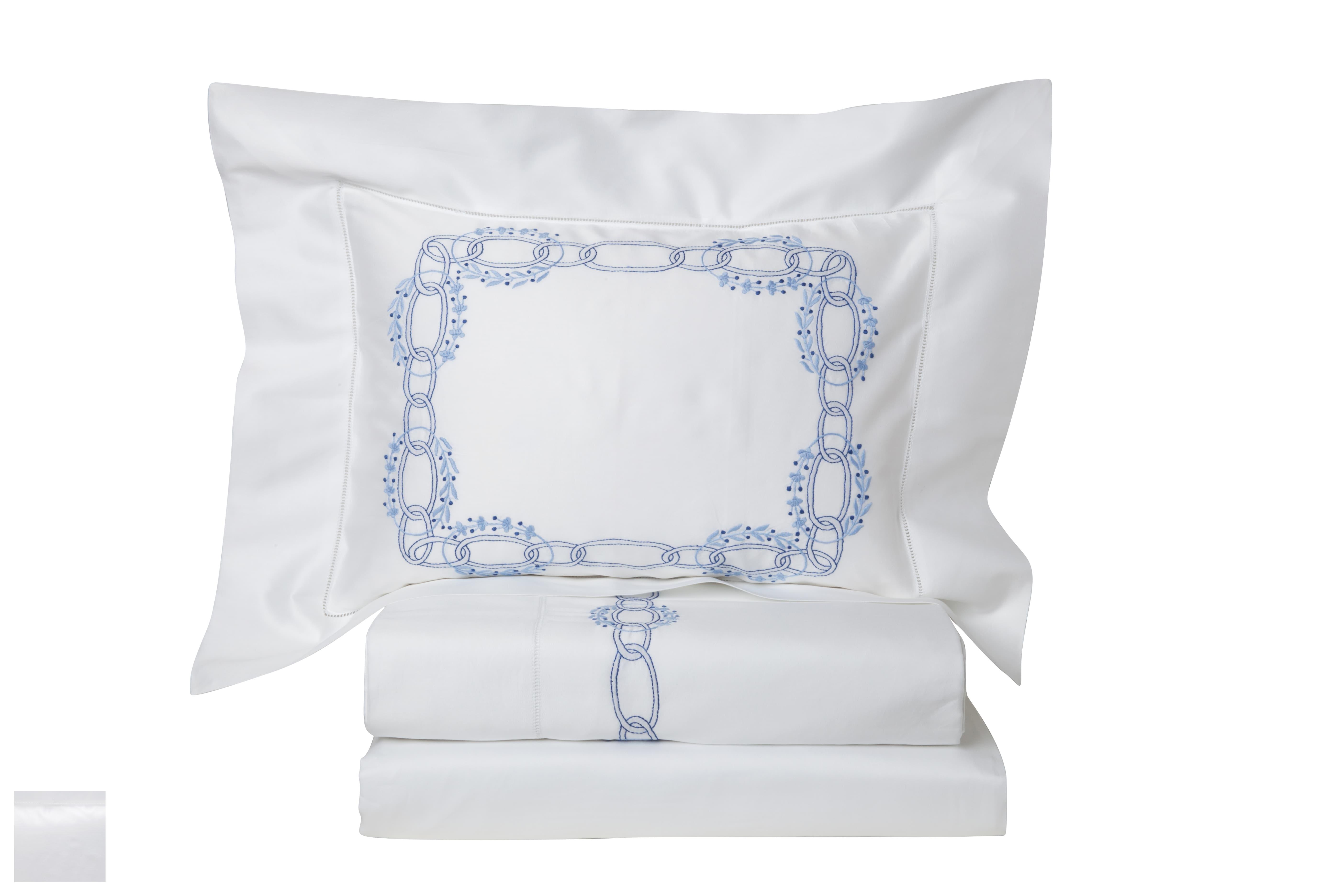 Lucca Fitted Sheets,Fitted White Sateen (Twin )