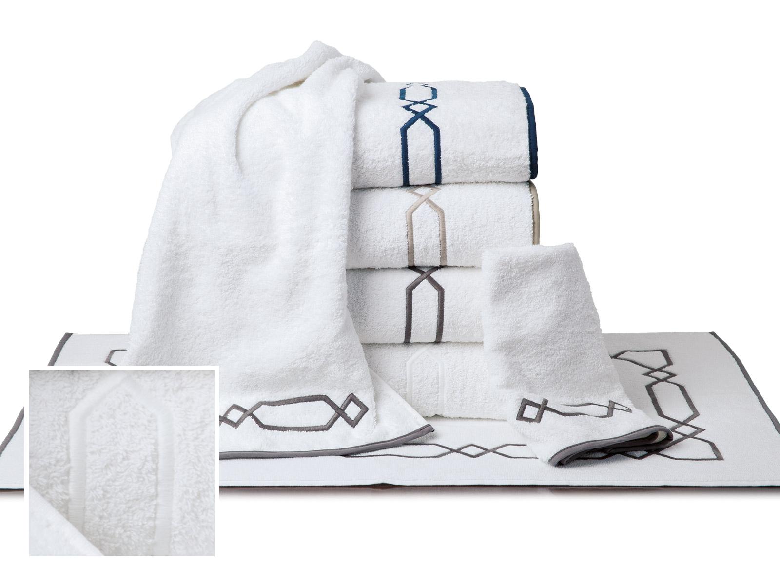 Canton Towels Bath Set, White (Ranch (2 Bath, 2 Hand, 4 Wash, 1 Mat))