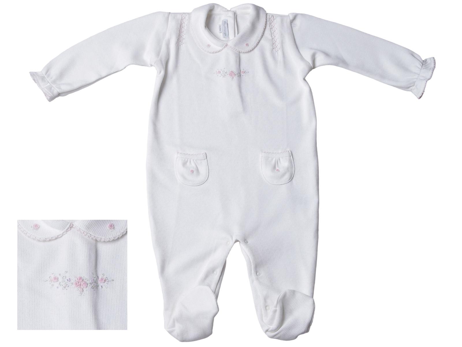 Maria - Pretty Petals Jumpsuit Baby Jumpsuit, White (12M)