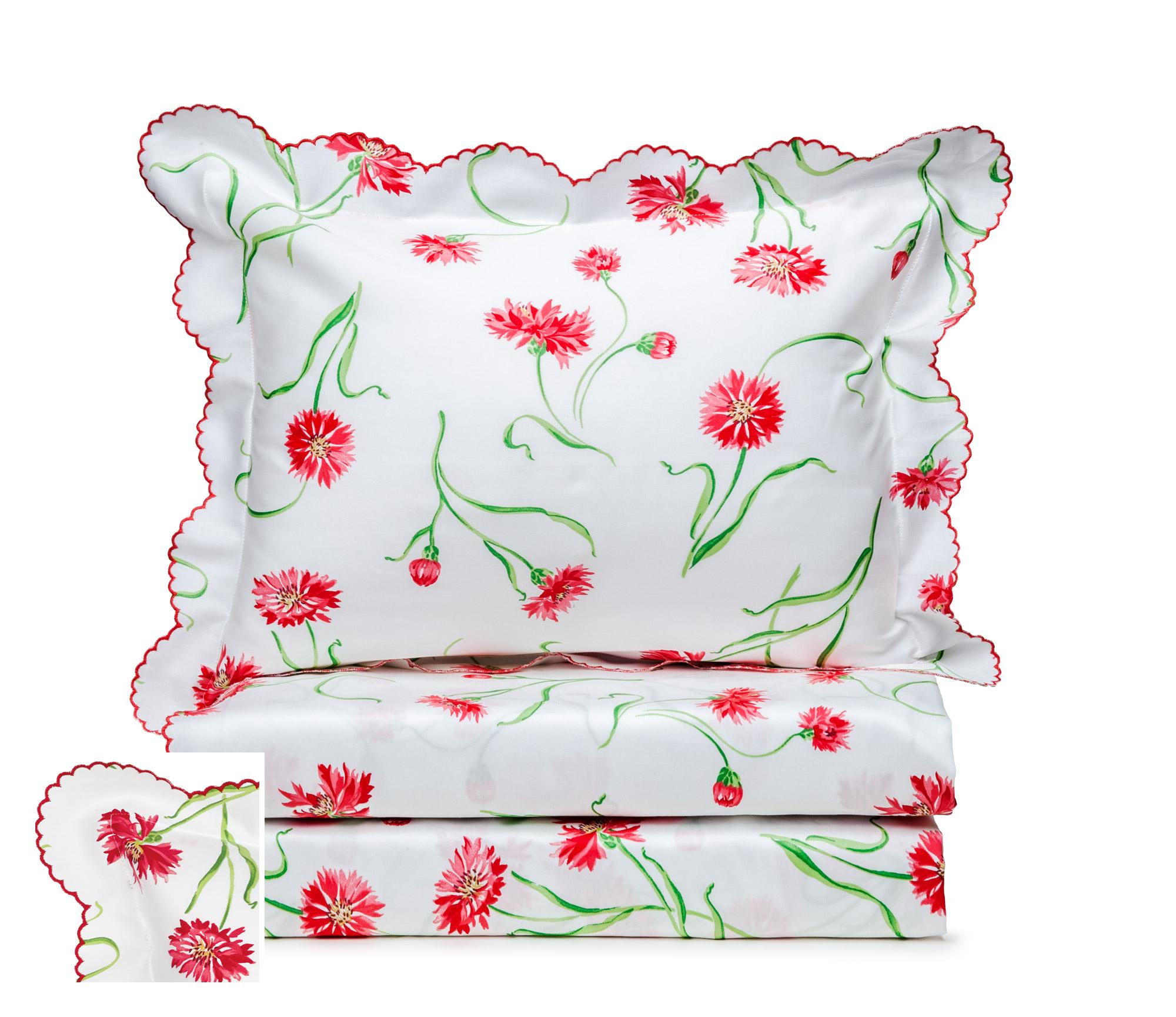 Blossoming Fitted Sheets,Red (Twin )