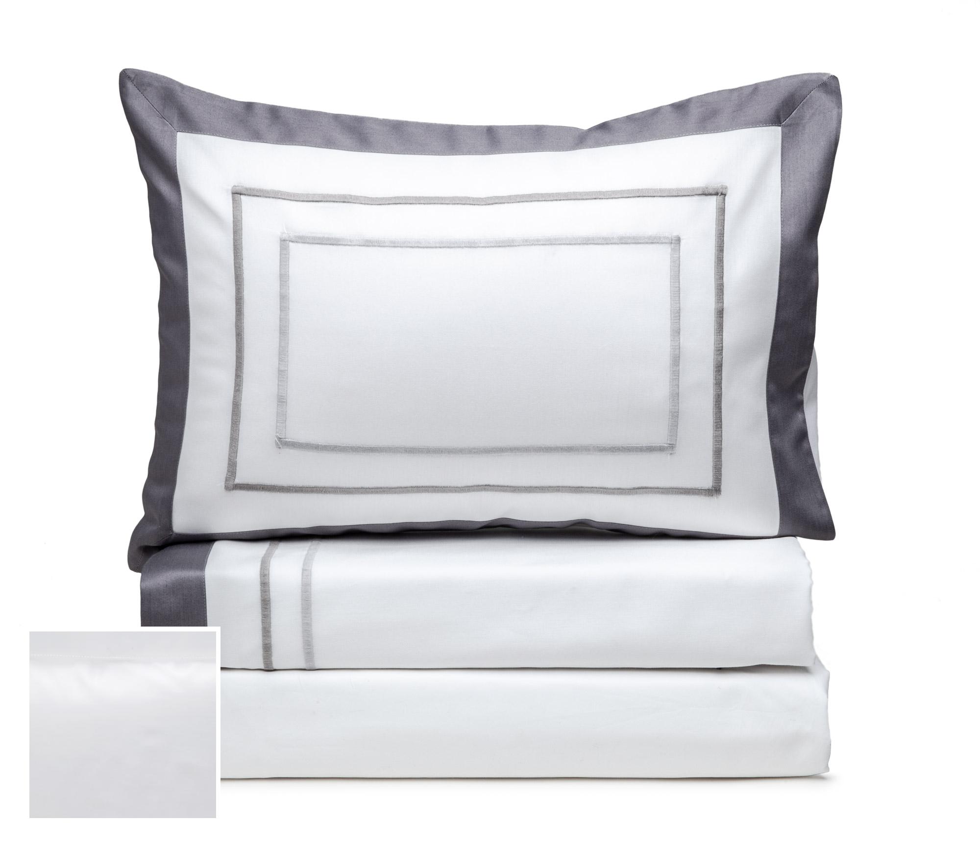 Dimensions Fitted Sheets,Fitted White Sateen (Twin )