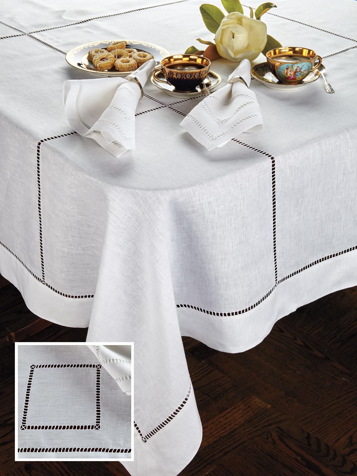 Rapporto Tablecloths (Square), White (72 Square)