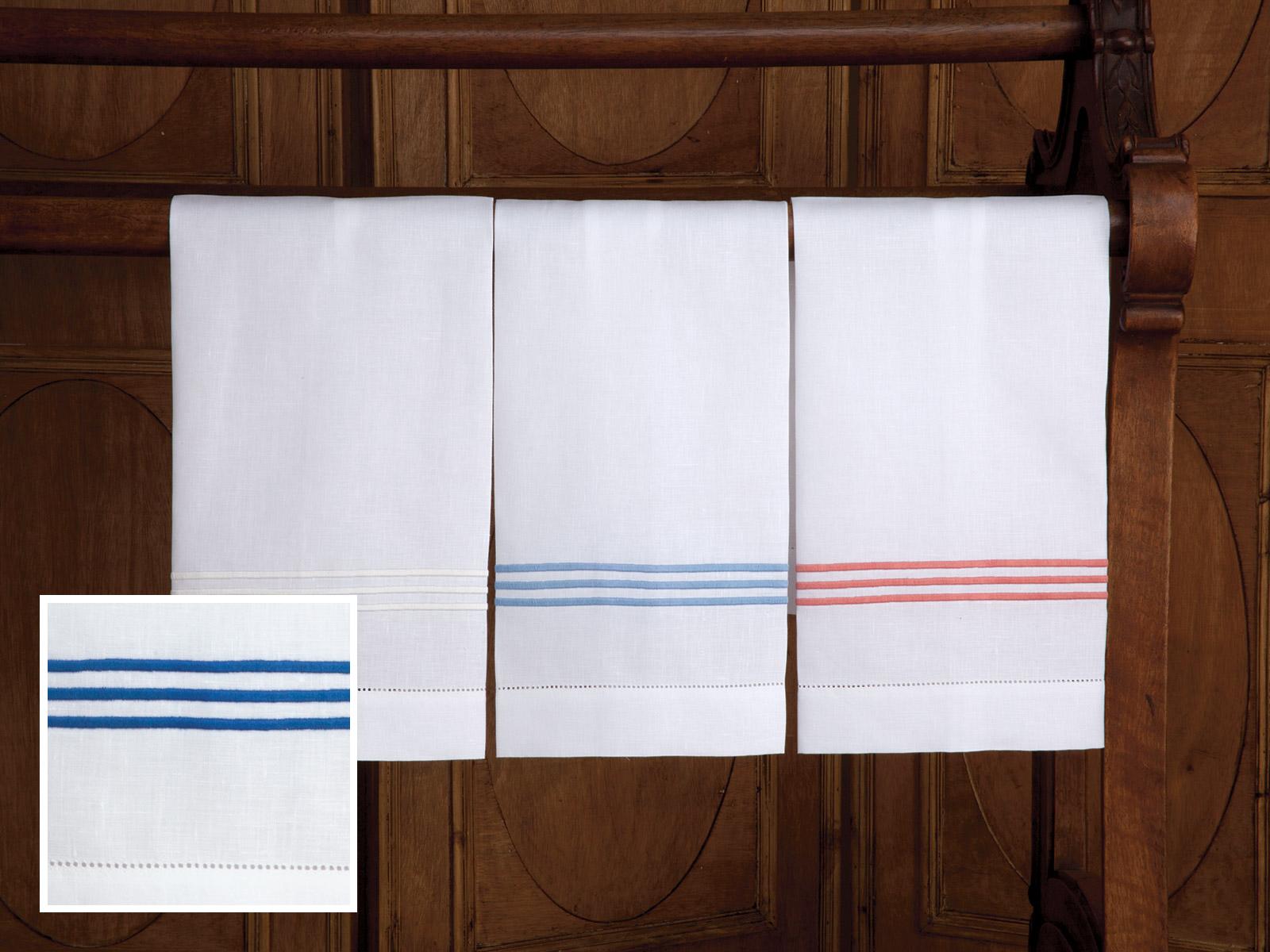 Hampton Court Guest Towels Linen Guest Towels, Ea., Navy (Each)