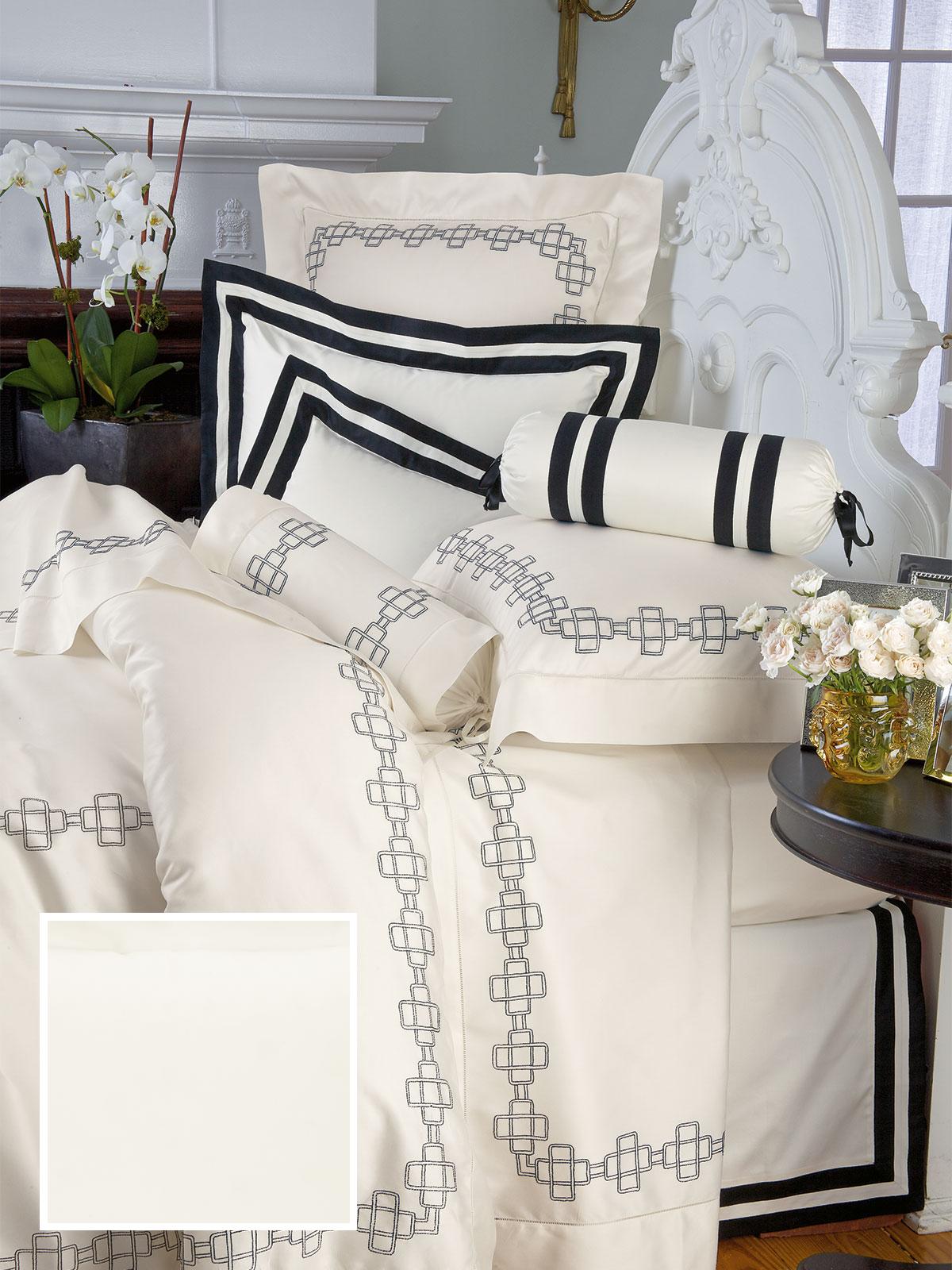 Berkley Square Fitted Sheets,Fitted Ivory Sateen (Queen )