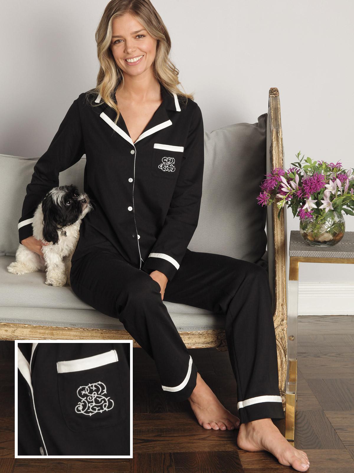 Lorna Pajamas, Black (Extra Large)