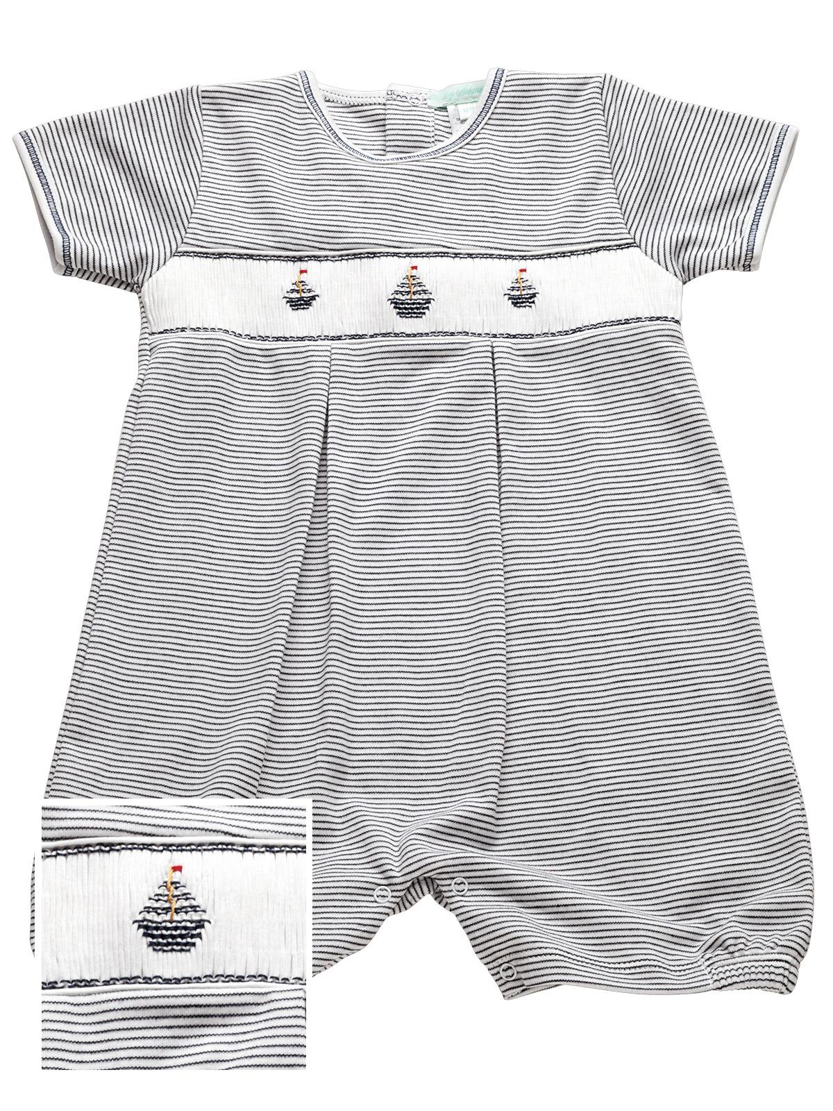 Riley Romper Baby Romper, Navy (9M)