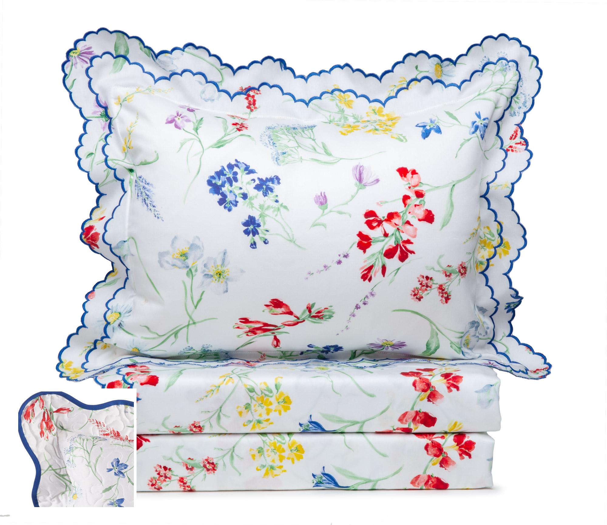 Spring Blossom Shams (Quilted),Multi-Colored / Quilted (Euro. )