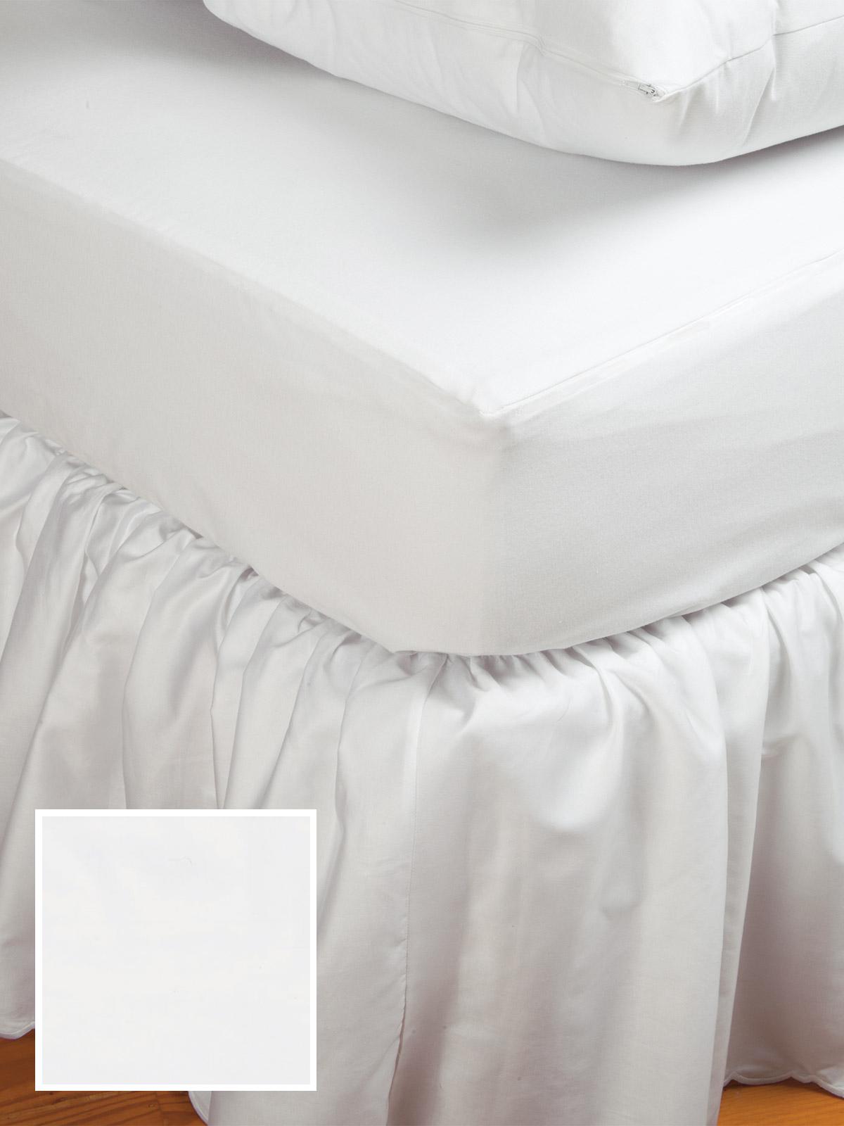 Fitted Sheets (Std. Selection) 600 TC Percale,Fitted White Percale (King,14 Deep )