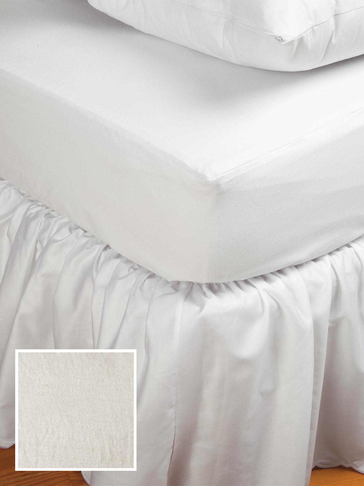 Fitted Sheets (Std. Selection) Classic Linen,Fitted Beige Linen (King,18 Deep )