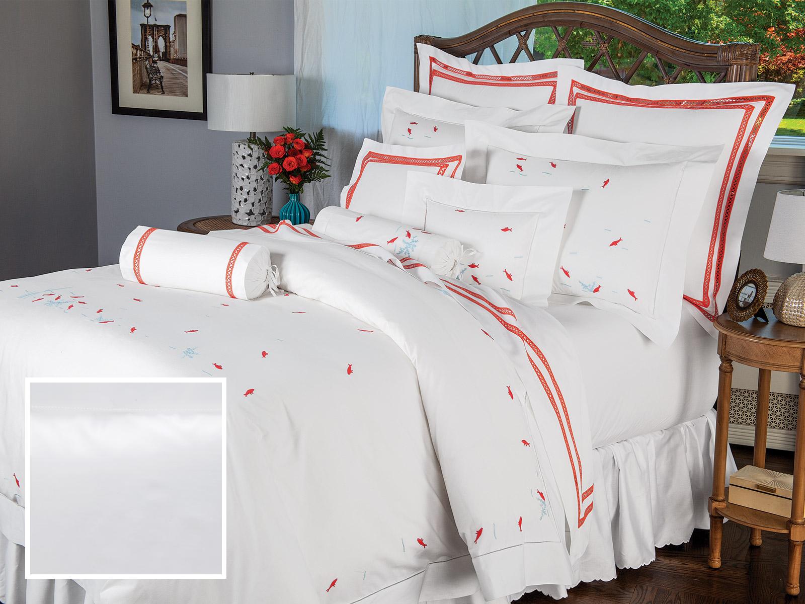 Aquascape Fitted Sheets,Fitted White Sateen (Twin )