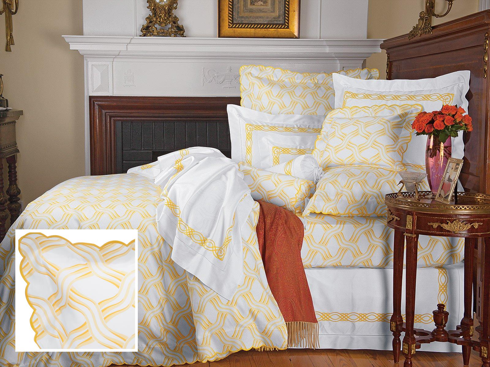 Danube Flat Sheets,Yellow (Queen )