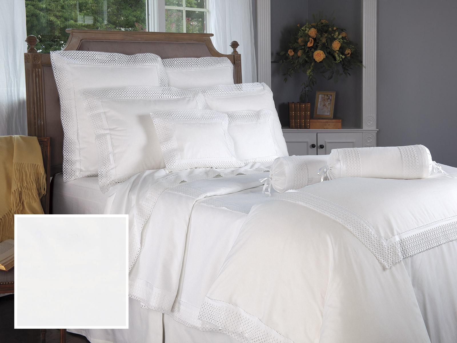 Devonshire Fitted Sheets,Fitted White Percale (Full )