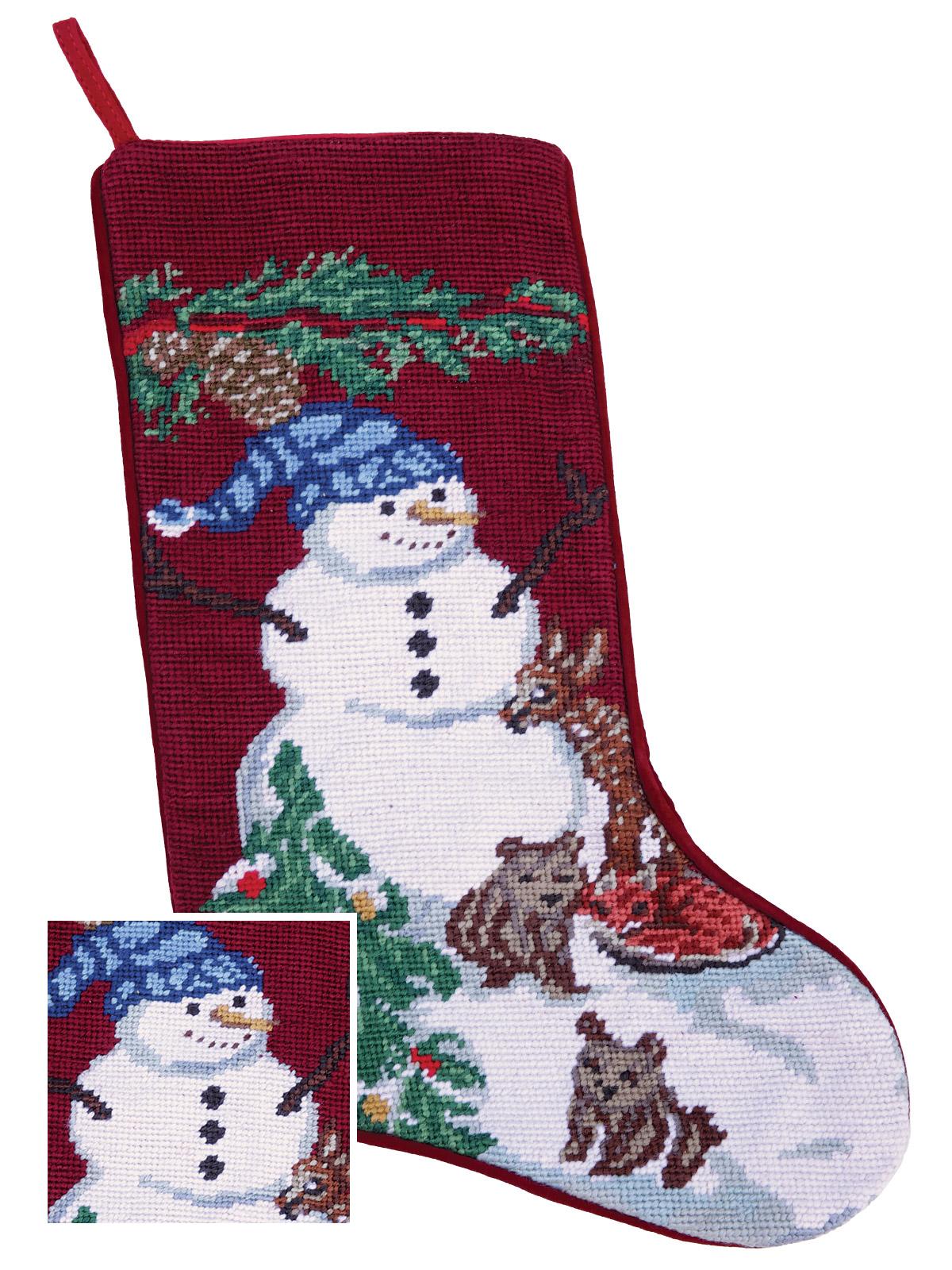 Mr. Snowman Christmas Stockings,Multi-Colored (Approx. 17 X 7)