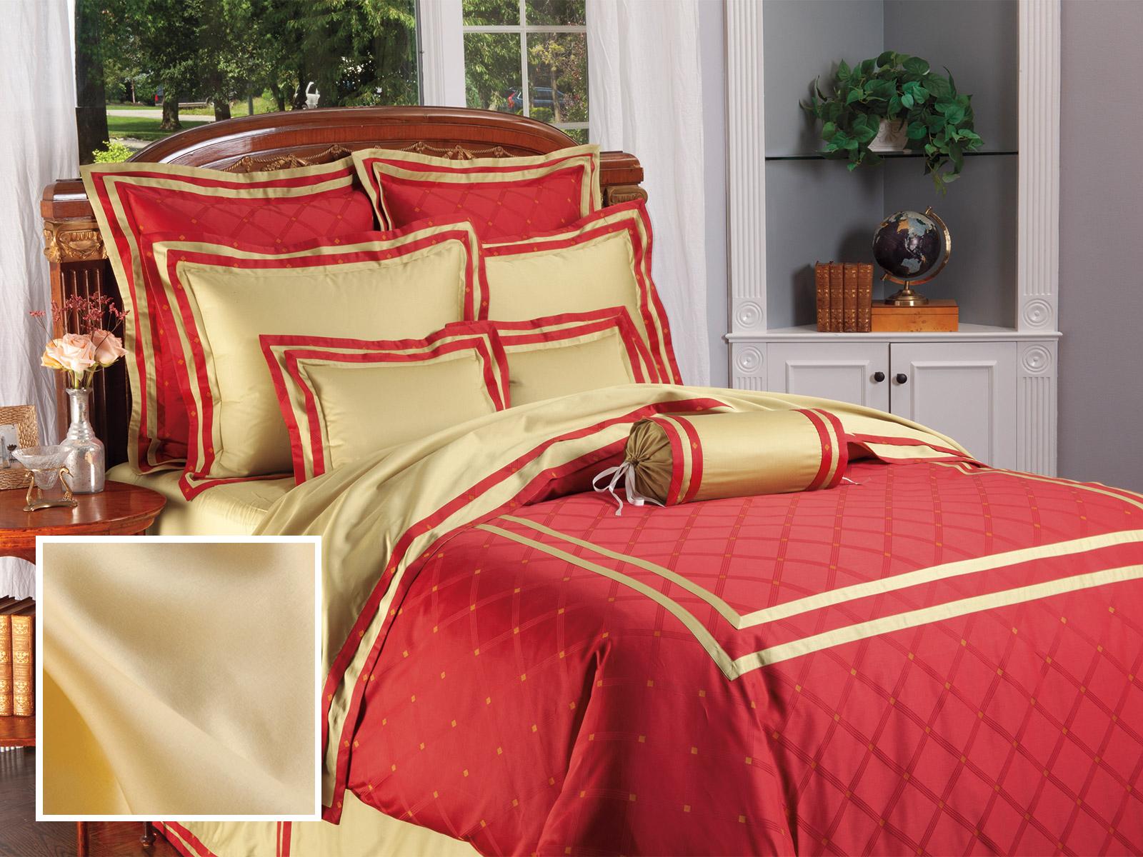 Botticello Fitted Sheets,Fitted Gold Sateen (Full )