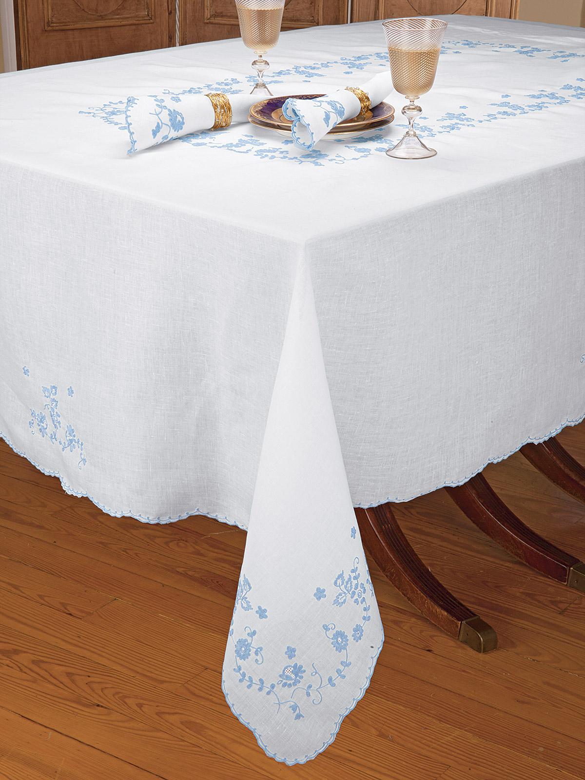 Port Royal Table Linens Tablecloths (Rectangular), Blue (70 X 90)